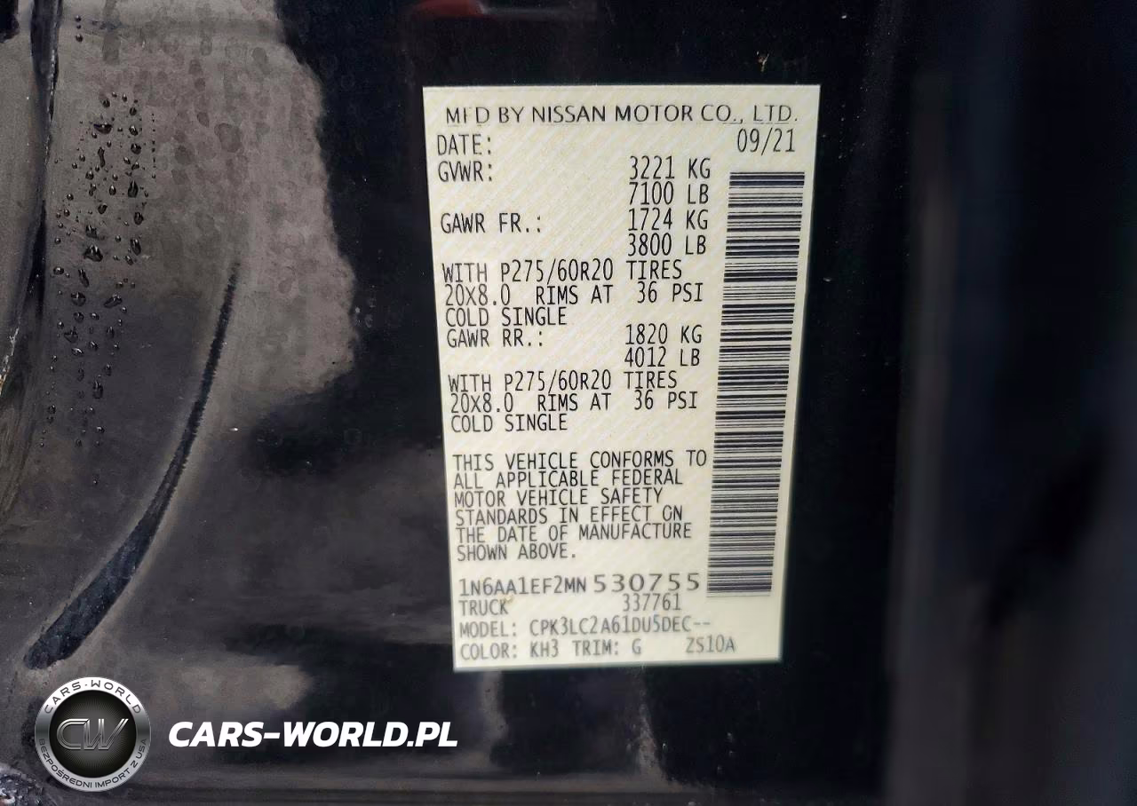 2021 Nissan Titan Sv VIN:1N6AA1EF2MN530755 - 12
