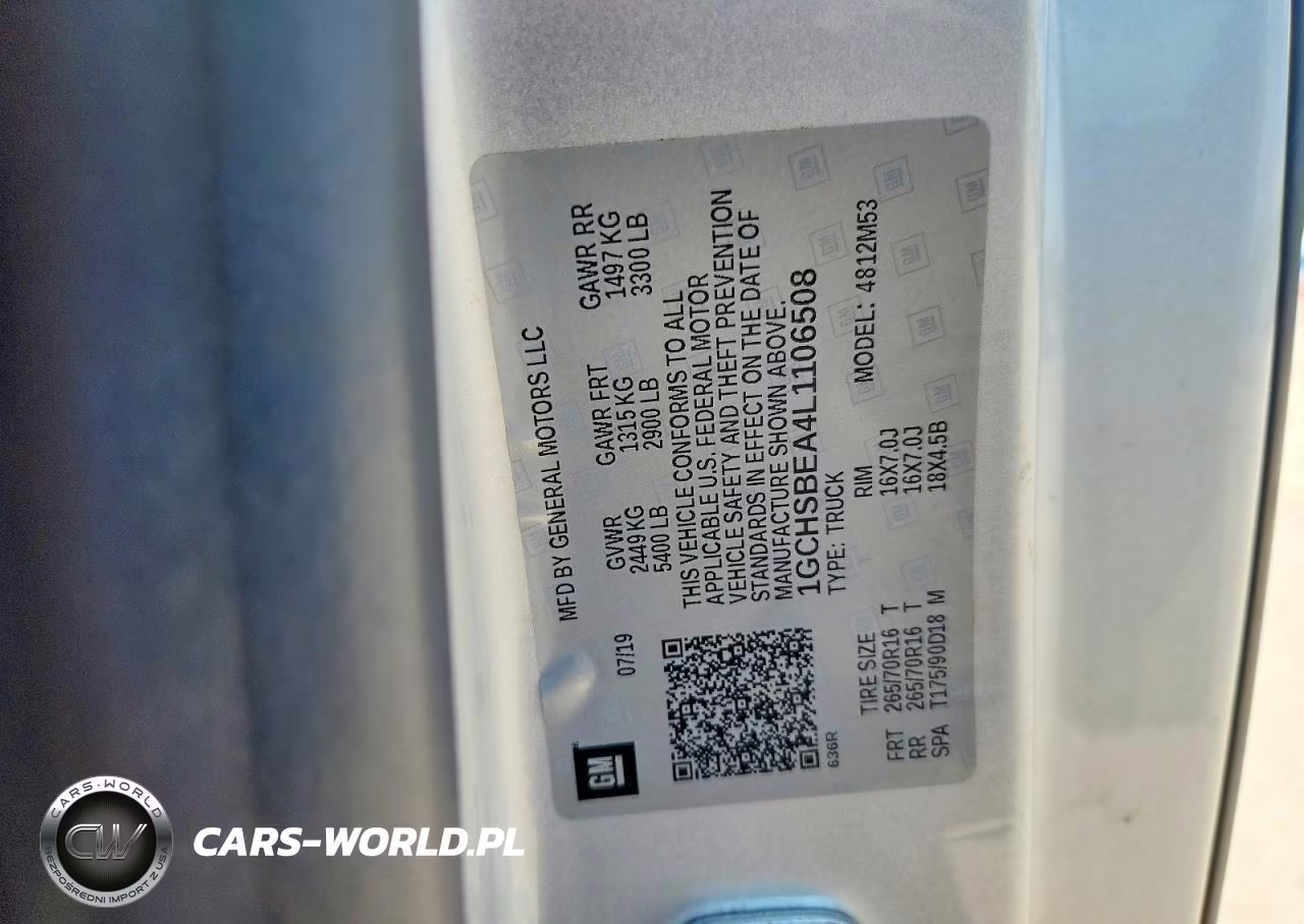 2020 Chevrolet Colorado VIN:1GCHSBEA4L1106508 - 12