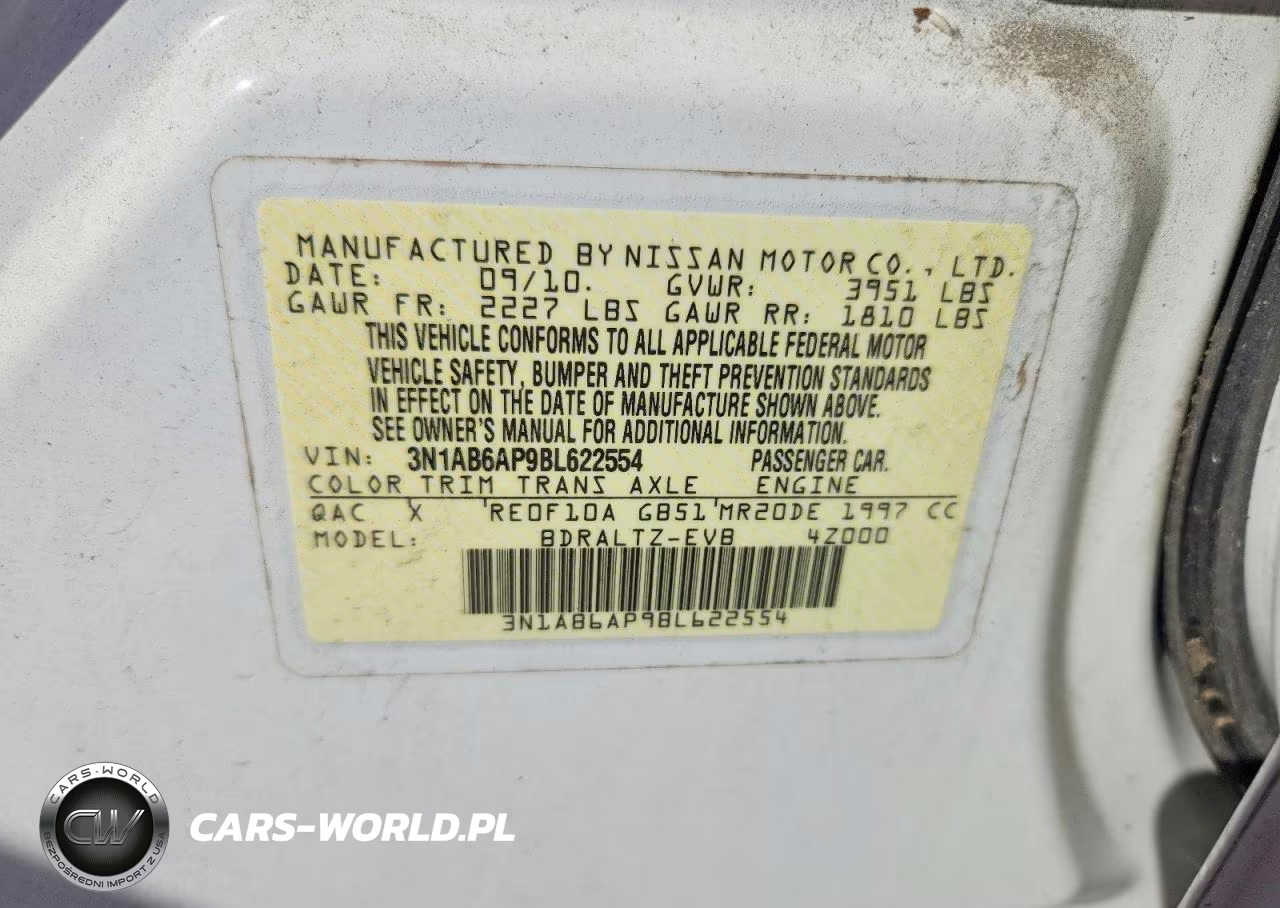 2011 Nissan Sentra 2.0 VIN:3N1AB6AP9BL622554 - 13