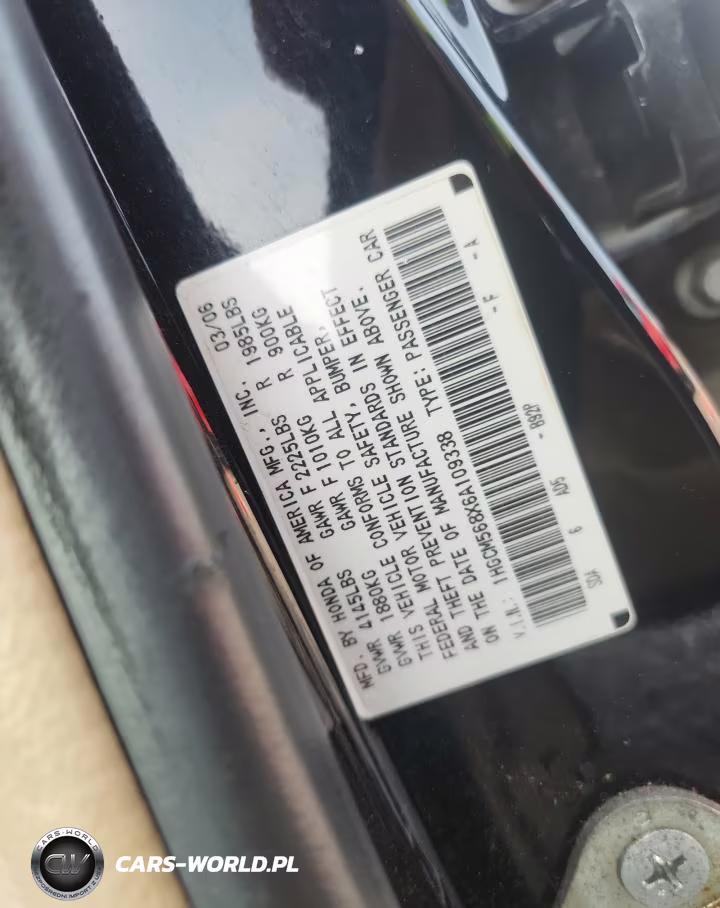 2006 Honda Accord Ex VIN:1HGCM568X6A109338 - 12
