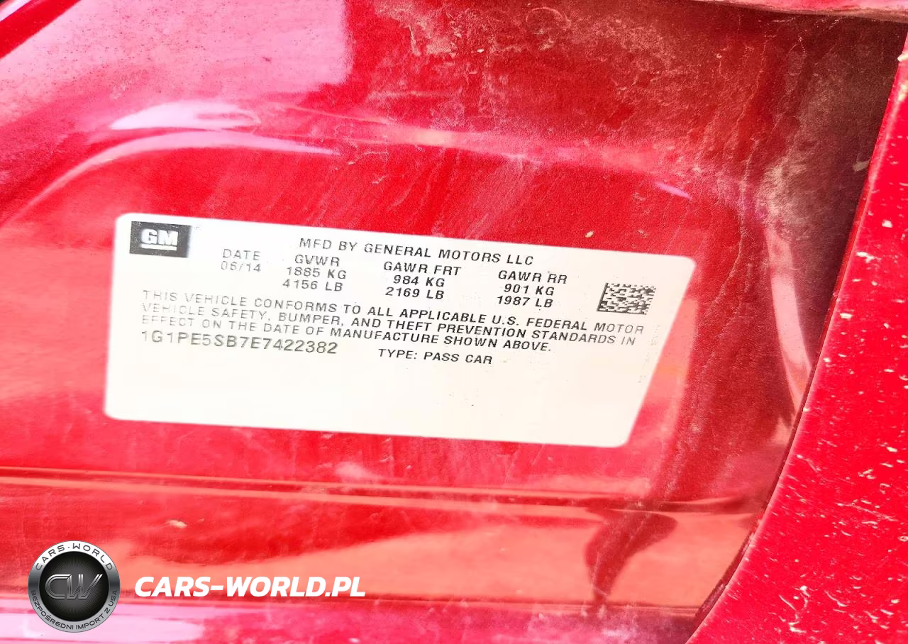 2014 Chevrolet Cruze VIN:1G1PE5SB7E7422382 - 13