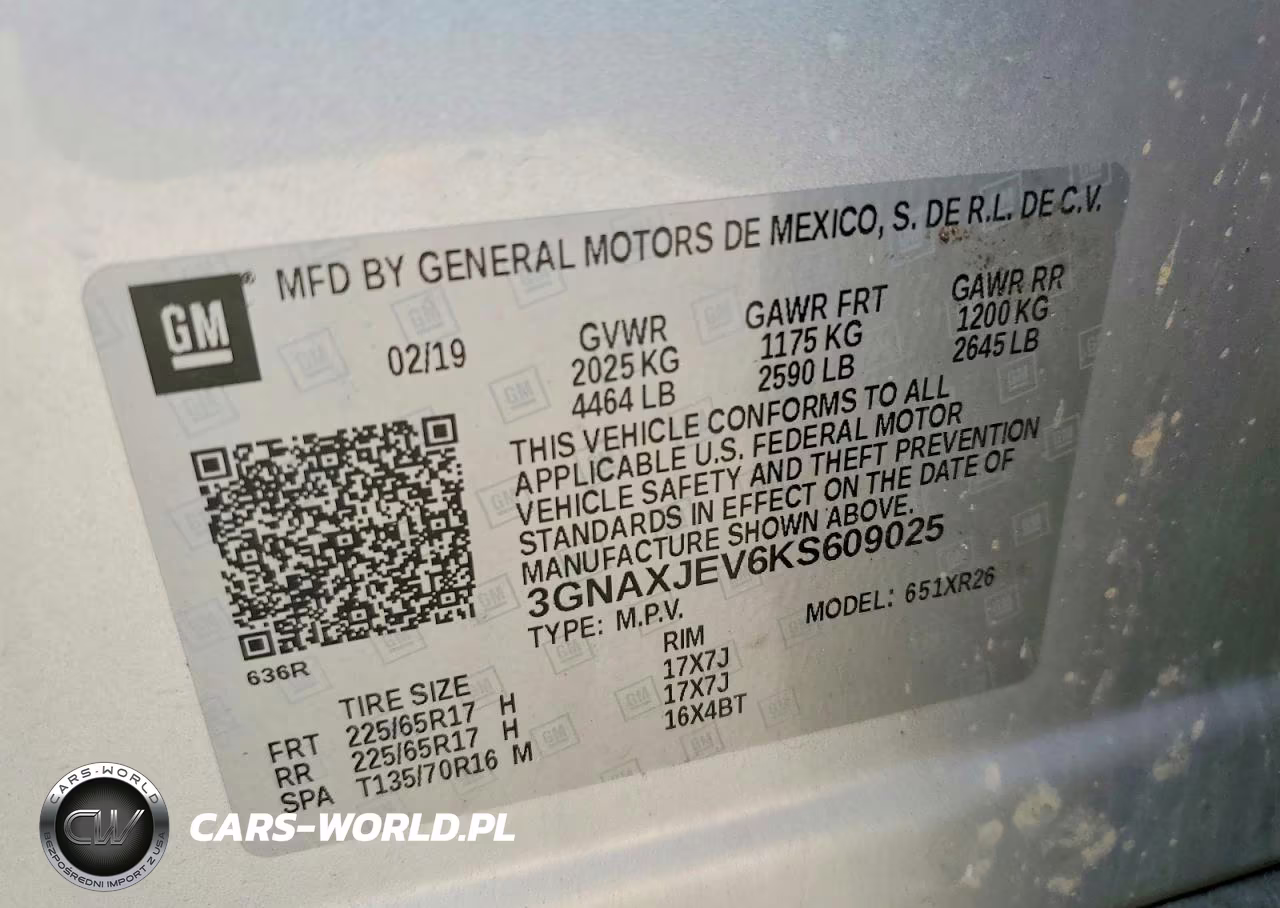 2019 Chevrolet Equinox Lt VIN:3GNAXJEV6KS609025 - 13