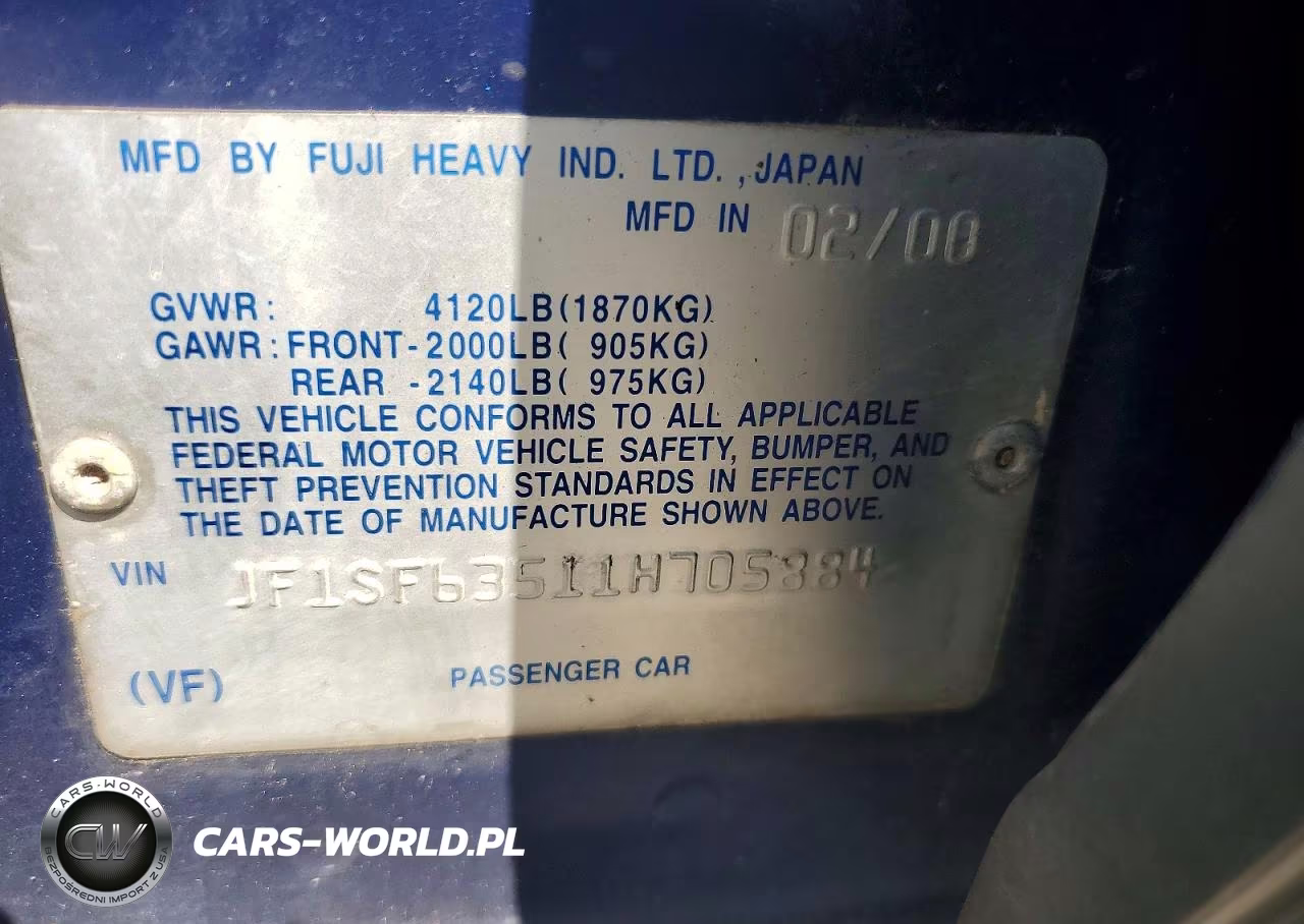 2001 Subaru Forester L VIN:JF1SF63511H705884 - 13