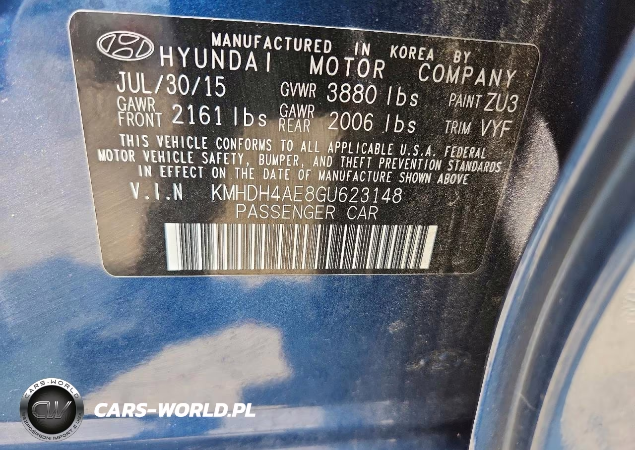 2016 Hyundai Elantra Value Edition VIN:KMHDH4AE8GU623148 - 12