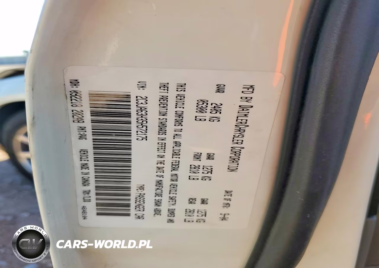 2005 Chrysler 300C VIN:2C3JA63H35H572175 - 12