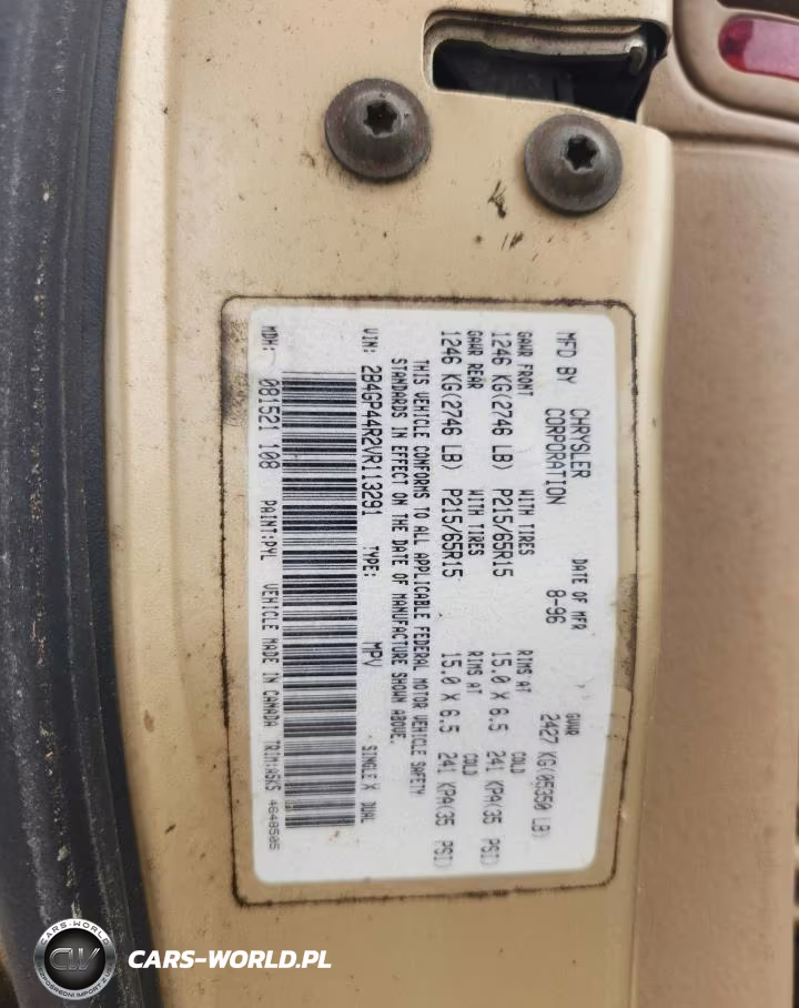 1997 Dodge Grand Caravan Se-Sport VIN:2B4GP44R2VR113291 - 13