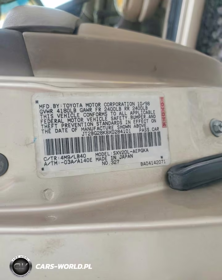 1999 Toyota Camry Xle VIN:JT2BG28K8X0284101 - 12
