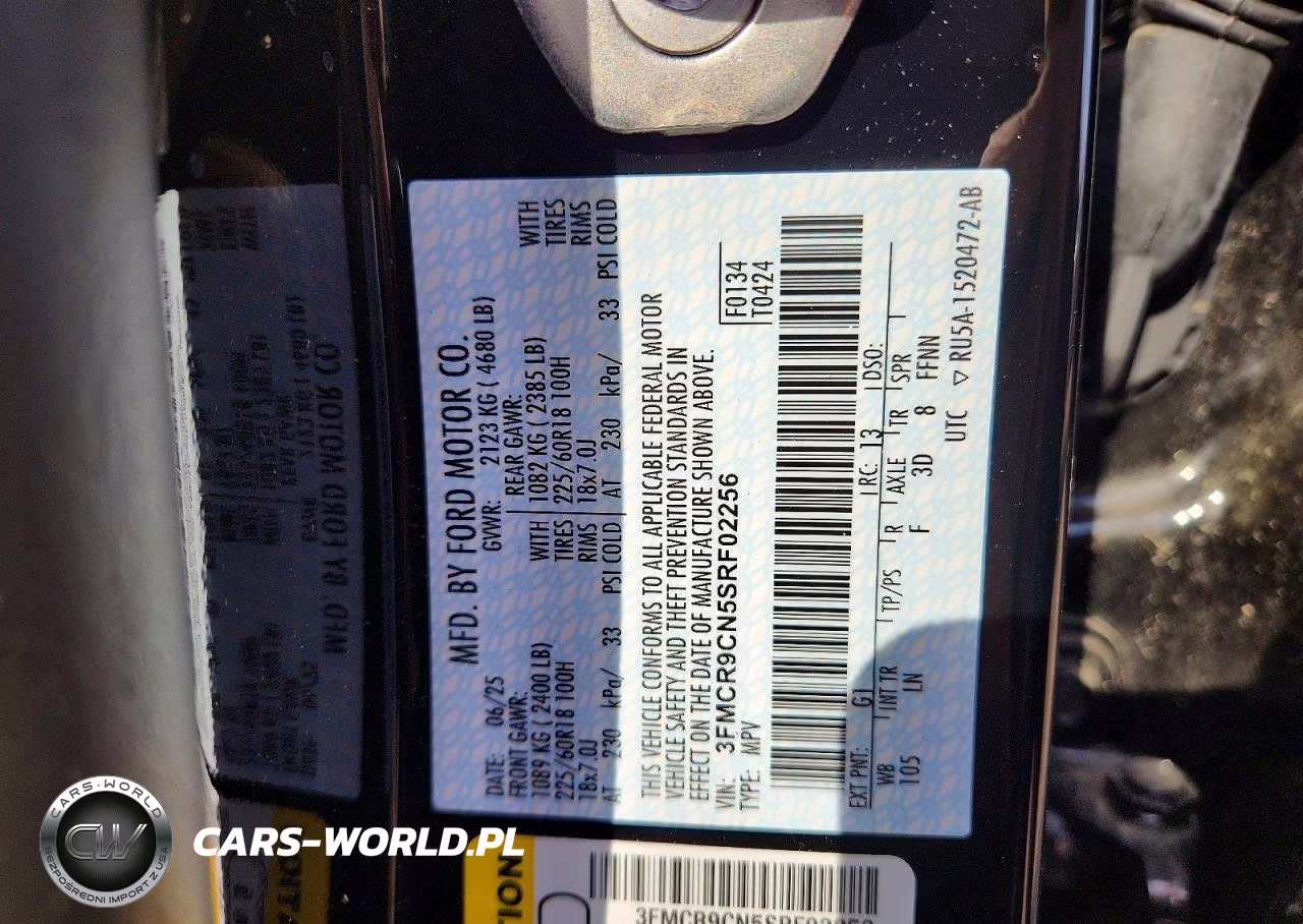 2025 Ford Bronco Sport Outer Banks VIN:3FMCR9CN5SRF02256 - 13
