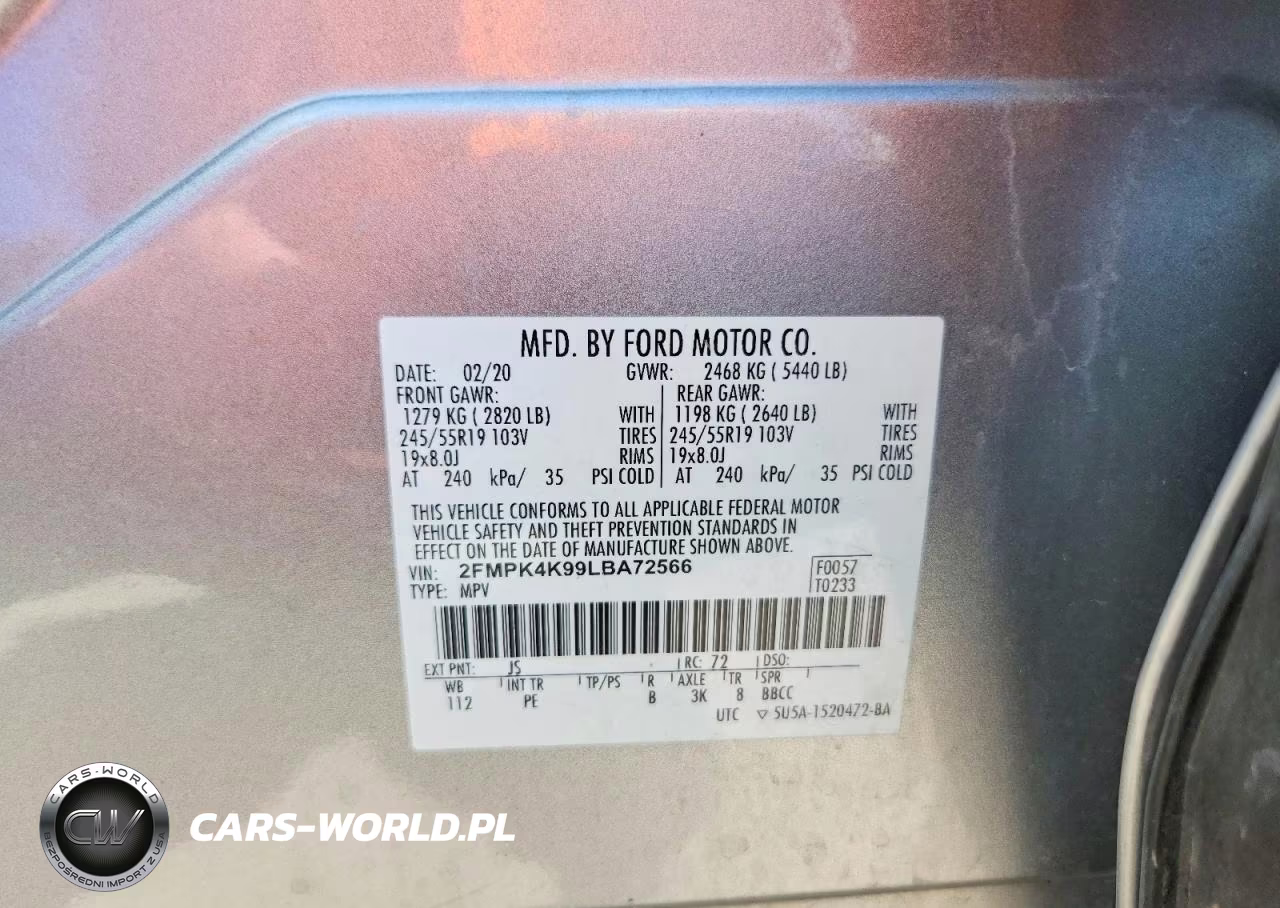 2020 Ford Edge Titanium VIN:2FMPK4K99LBA72566 - 13