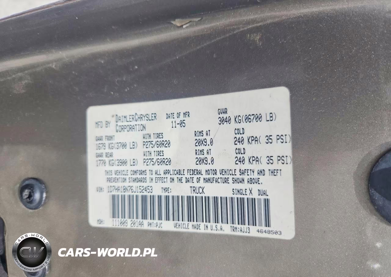 2006 Dodge Ram 1500 St VIN:1D7HA18N76J152453 - 12