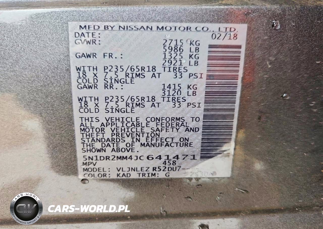 2018 Nissan Pathfinder Sv VIN:5N1DR2MM4JC641471 - 13