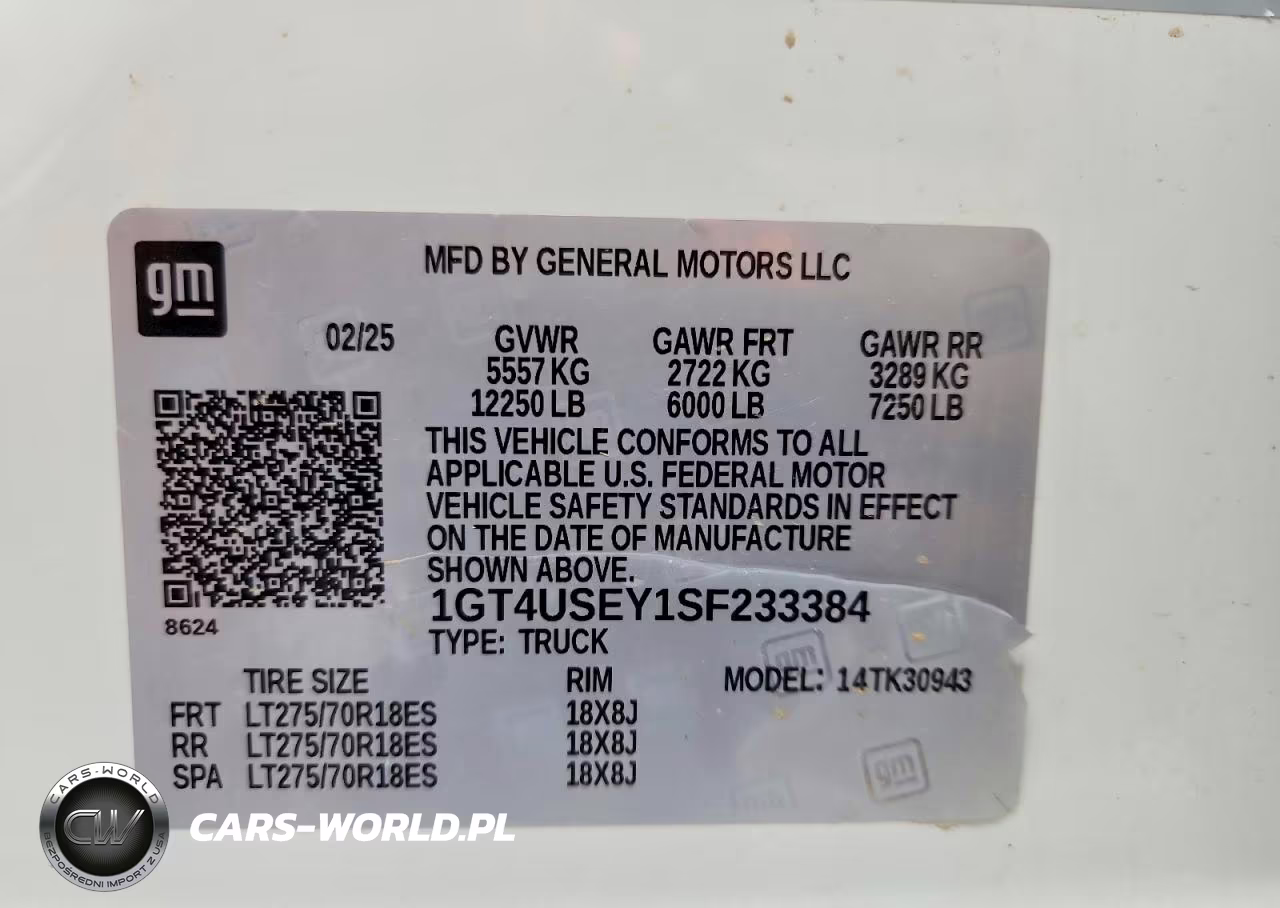 2025 GMC Sierra K3500 VIN:1GT4USEY1SF233384 - 13