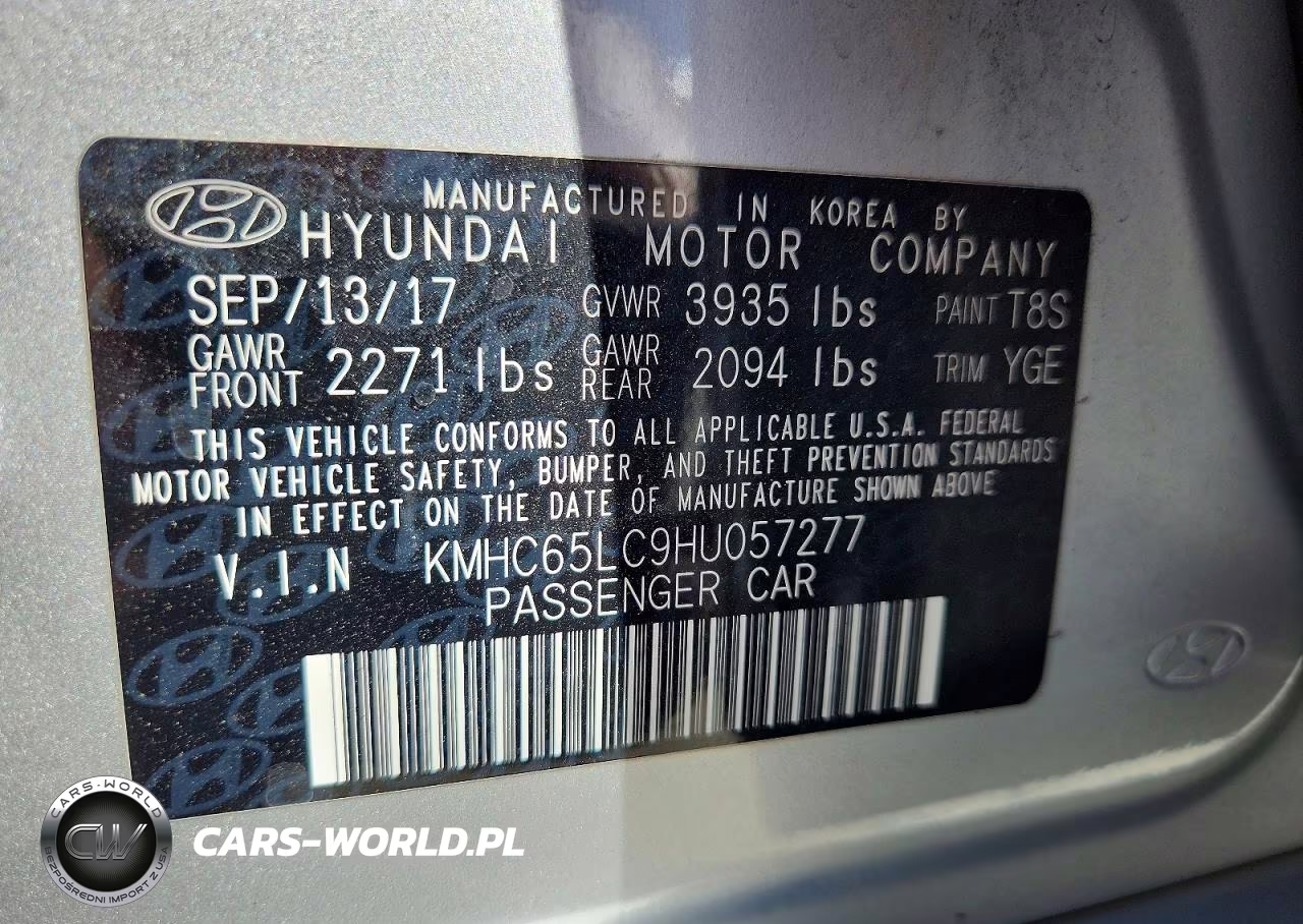2017 Hyundai Ioniq Blue VIN:KMHC65LC9HU057277 - 12