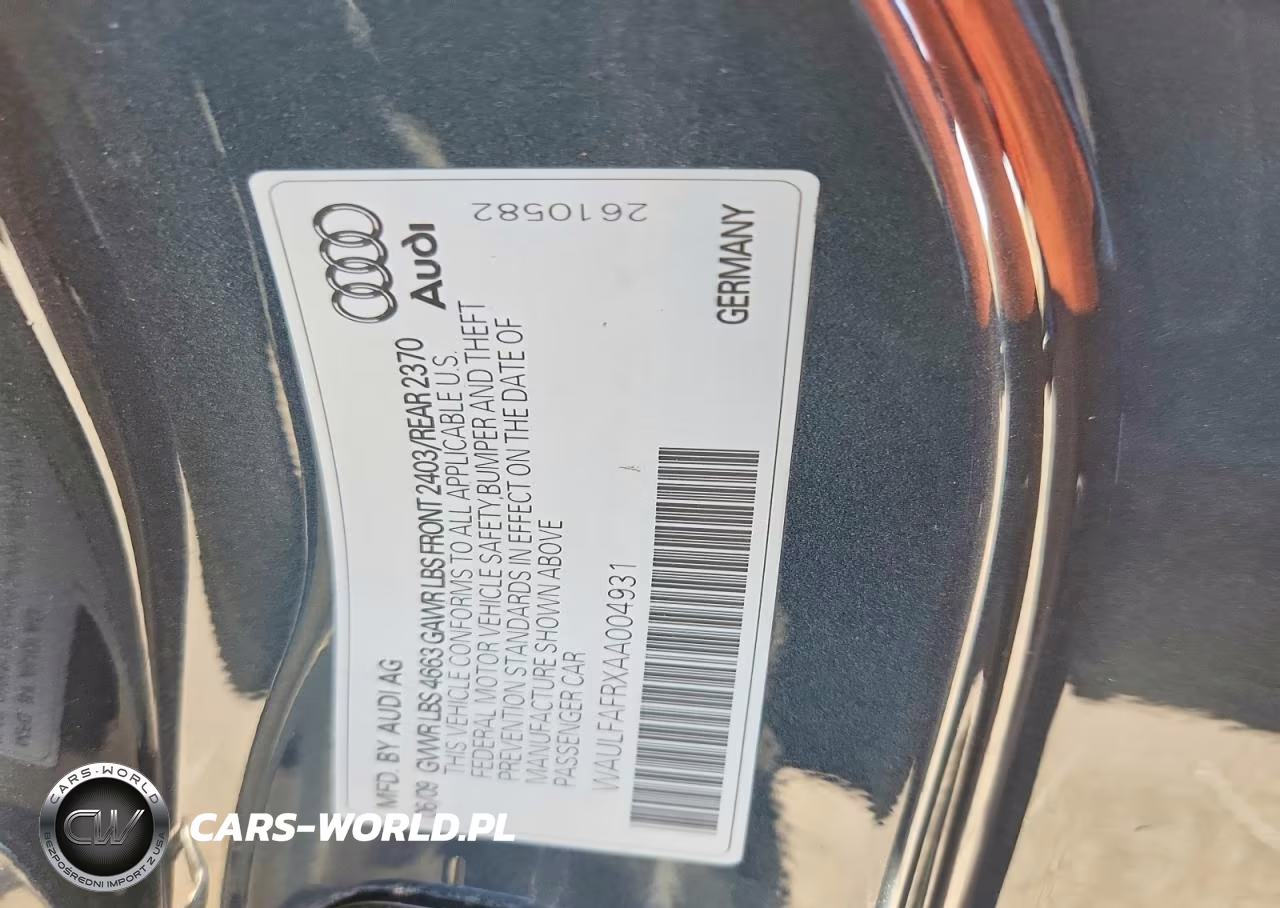 2010 Audi A5 Premium Plus VIN:WAULFAFRXAA004931 - 12