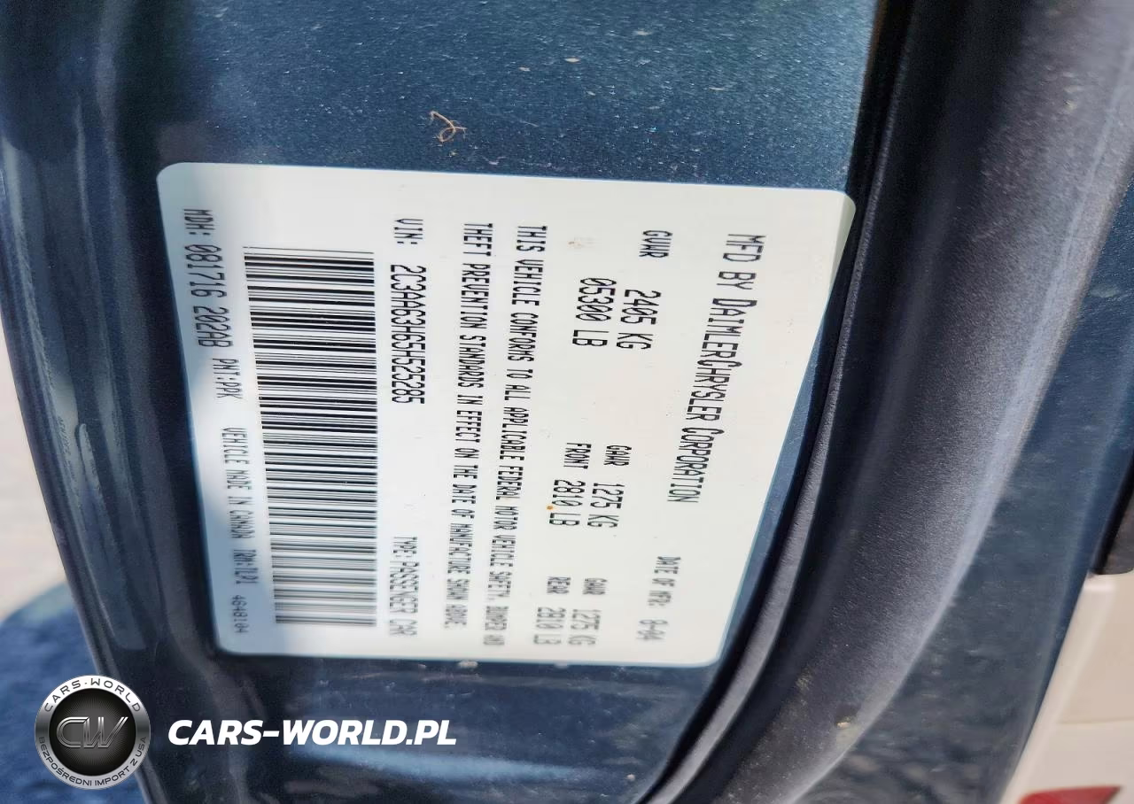 2005 Chrysler 300C VIN:2C3AA63H65H525285 - 12