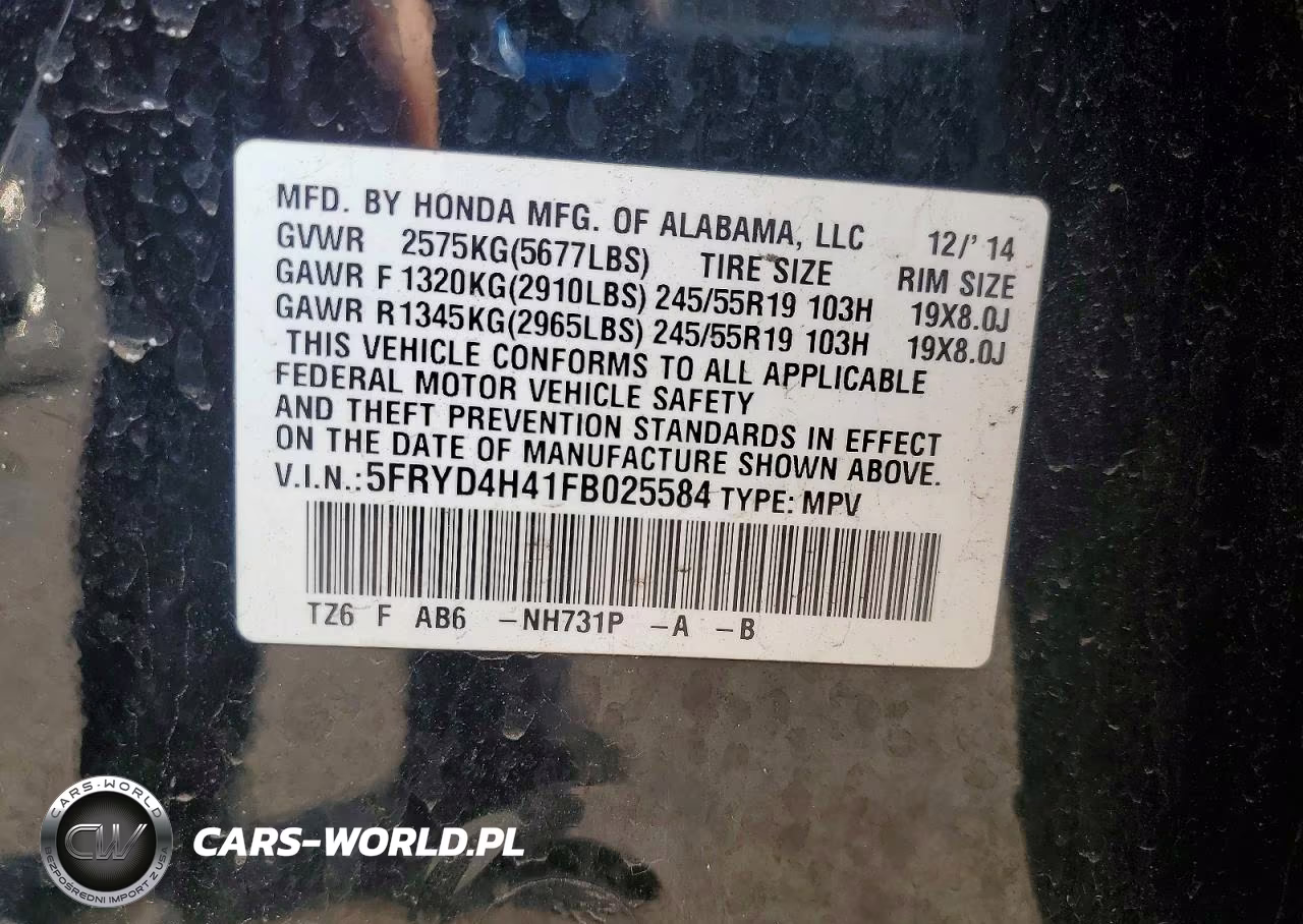 2015 Acura Mdx Technology VIN:5FRYD4H41FB025584 - 13