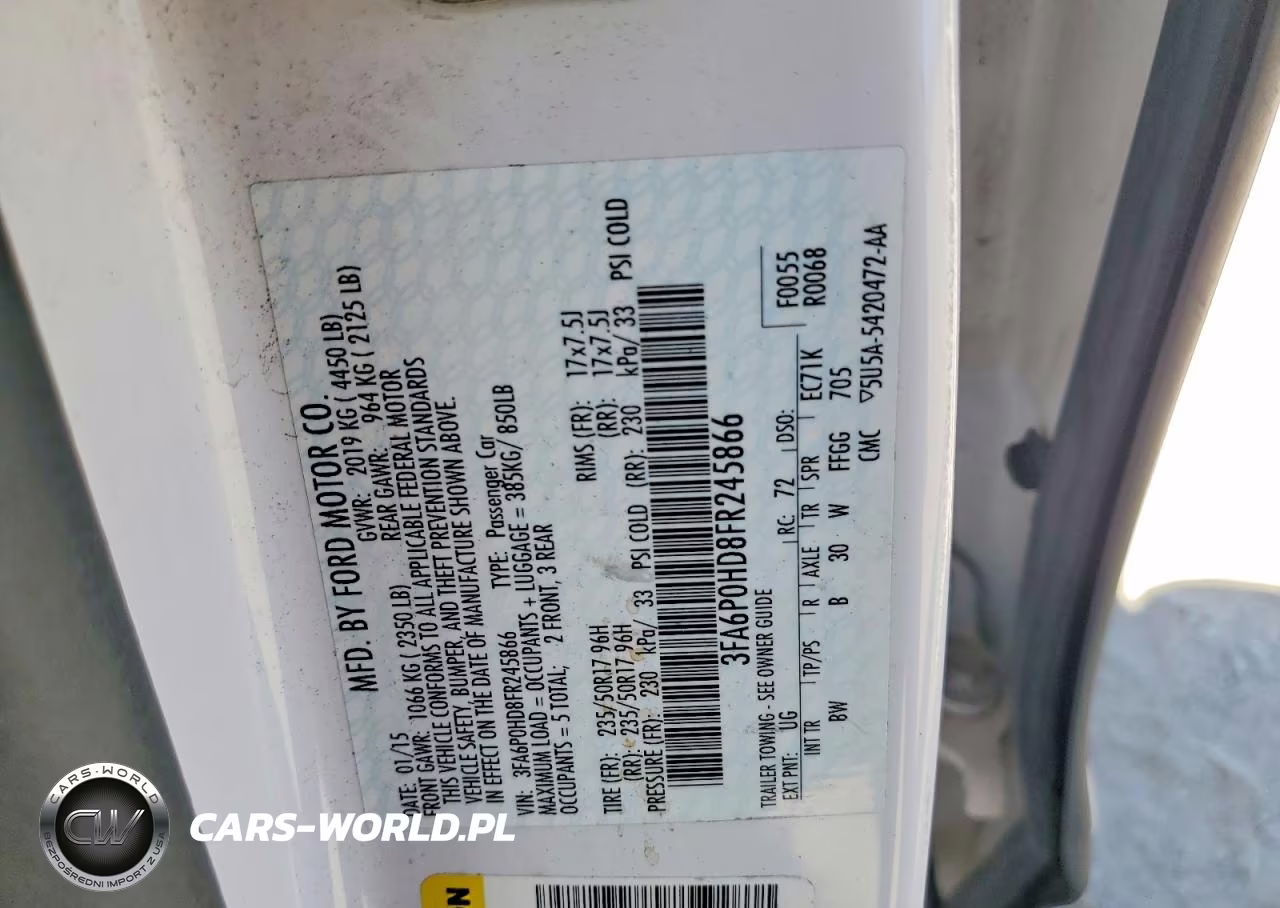 2015 Ford Fusion Se VIN:3FA6P0HD8FR245866 - 12