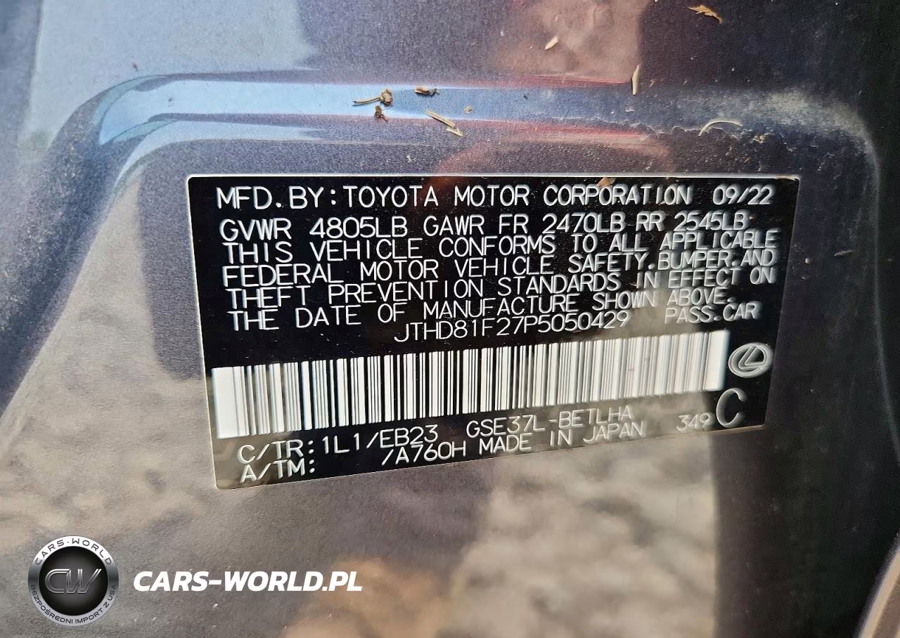 2023 Lexus Is 300 VIN:JTHD81F27P5050429 - 13