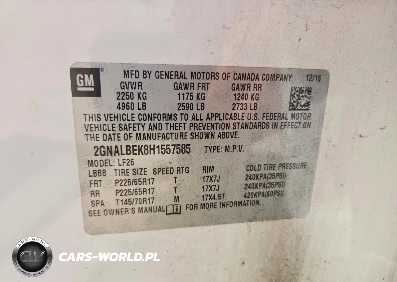 2017 Chevrolet Equinox Ls VIN:2GNALBEK8H1557585 - 12