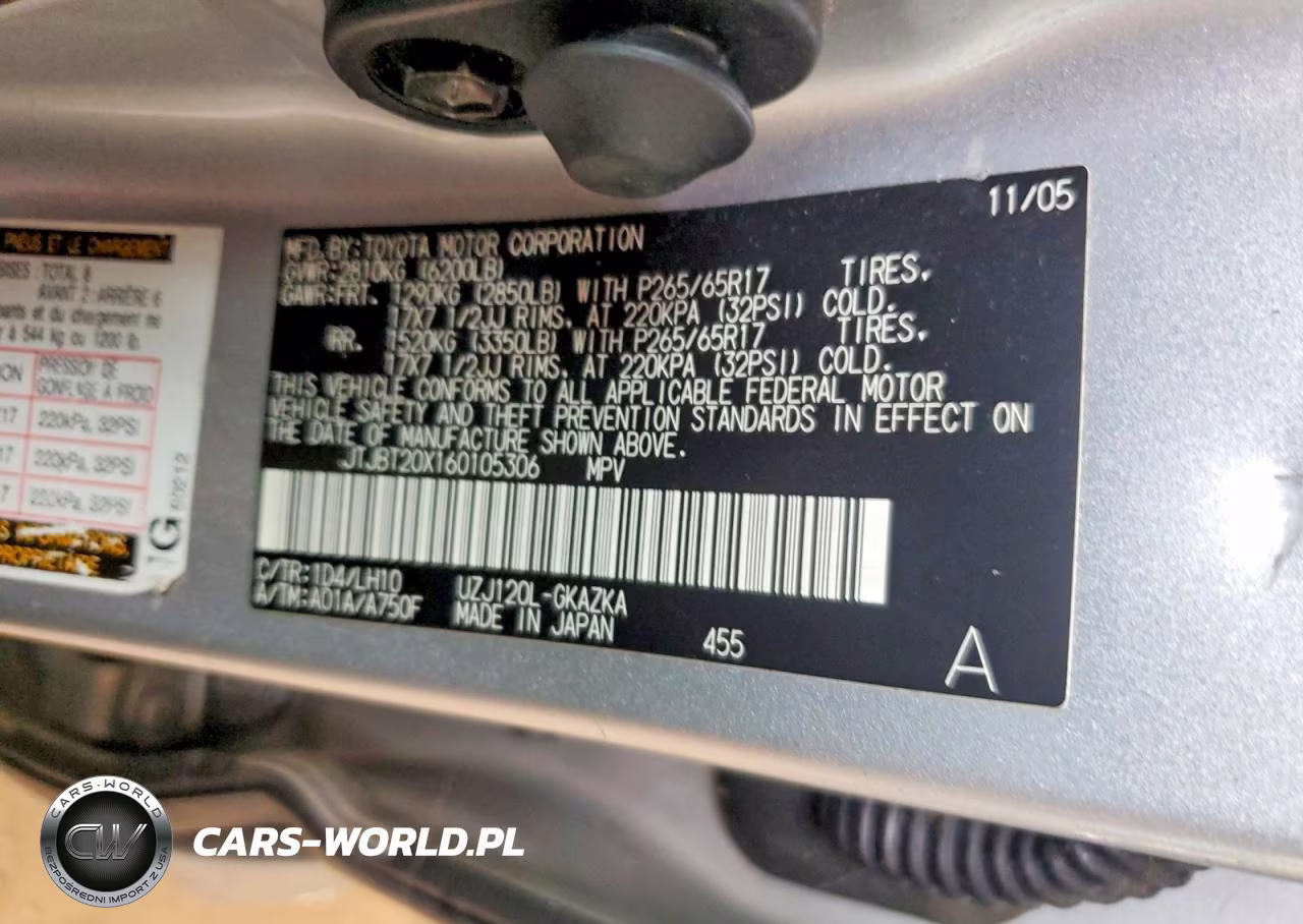 2006 Lexus Gx 470 VIN:JTJBT20X160105306 - 12