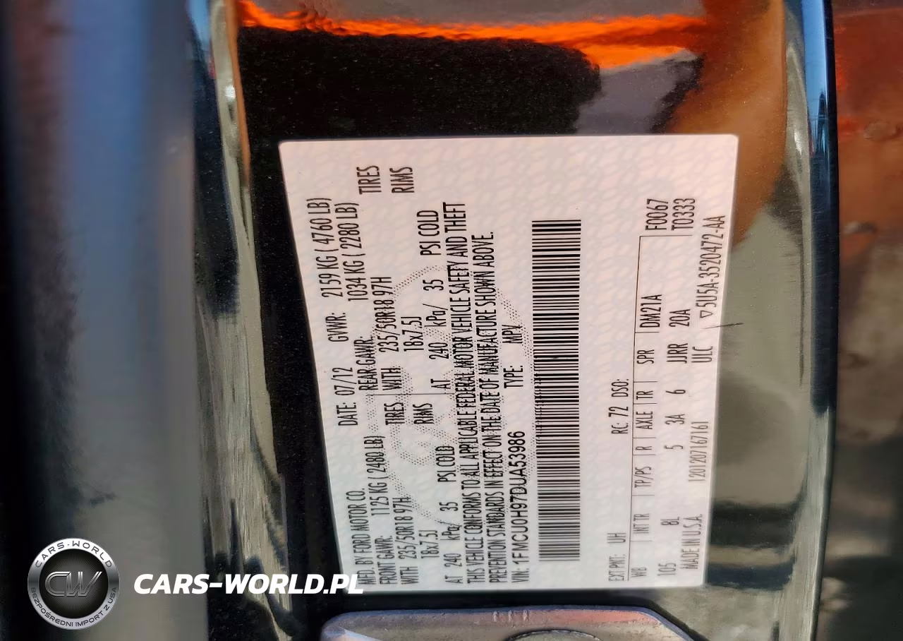 2013 Ford Escape Sel VIN:1FMCU0H97DUA53986 - 13