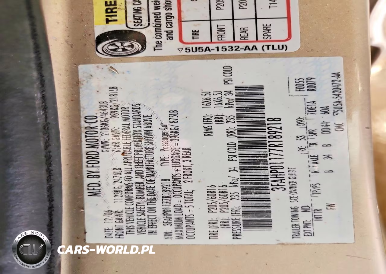 2007 Ford Fusion Se VIN:3FAHP01177R189218 - 12