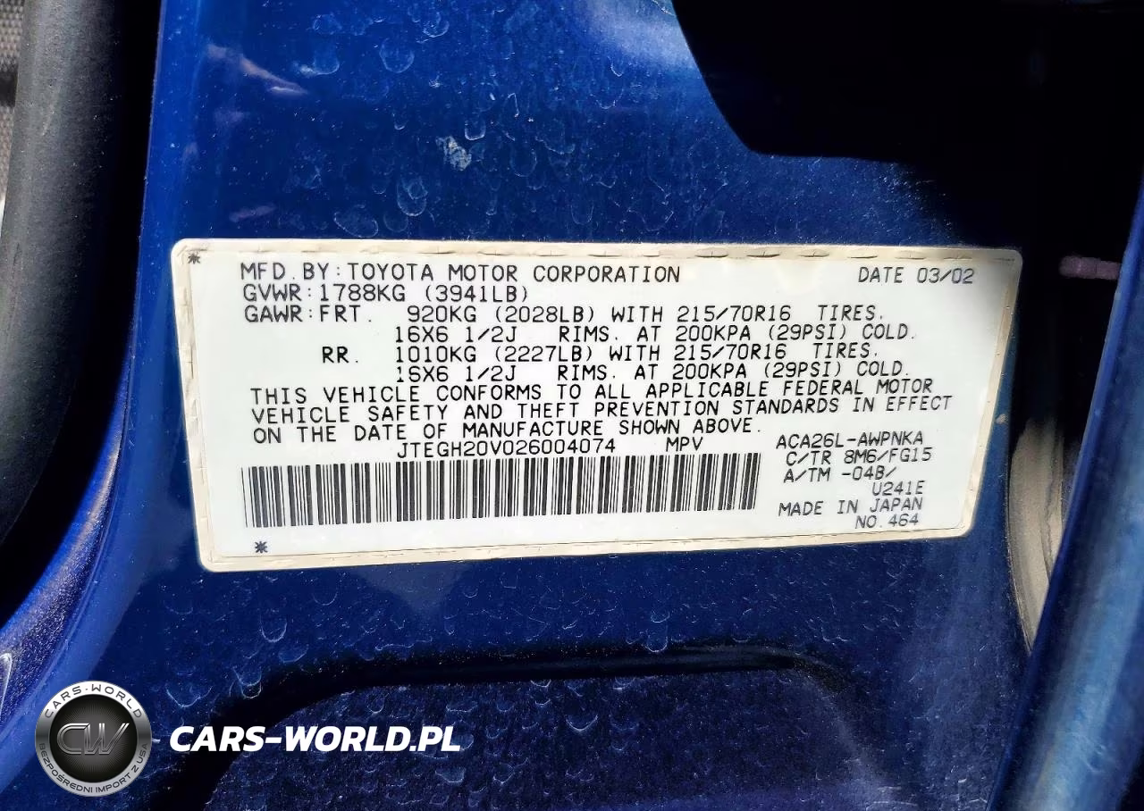 2002 Toyota Rav4 Base VIN:JTEGH20V026004074 - 13