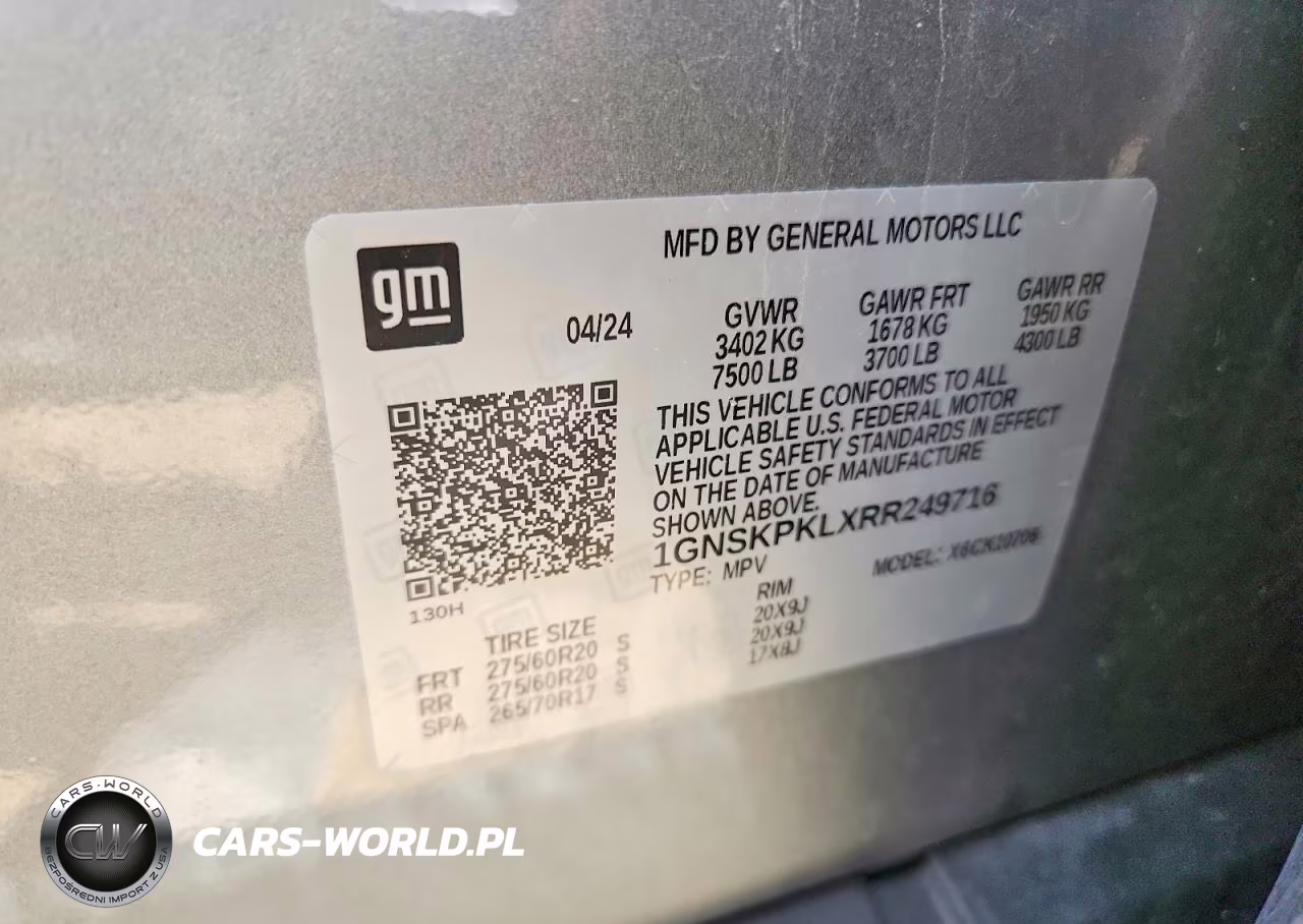2024 Chevrolet Tahoe K1500 Z71 VIN:1GNSKPKLXRR249716 - 14