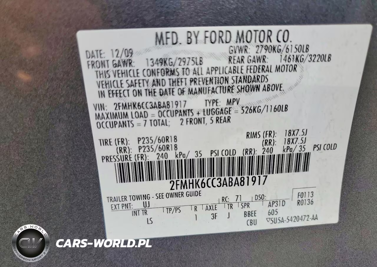 2010 Ford Flex Sel VIN:2FMHK6CC3ABA81917 - 13