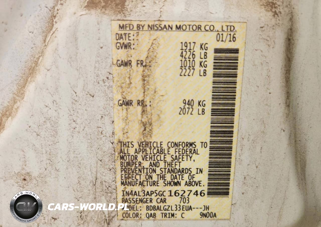 2016 Nissan Altima 2.5 S VIN:1N4AL3AP5GC162746 - 13