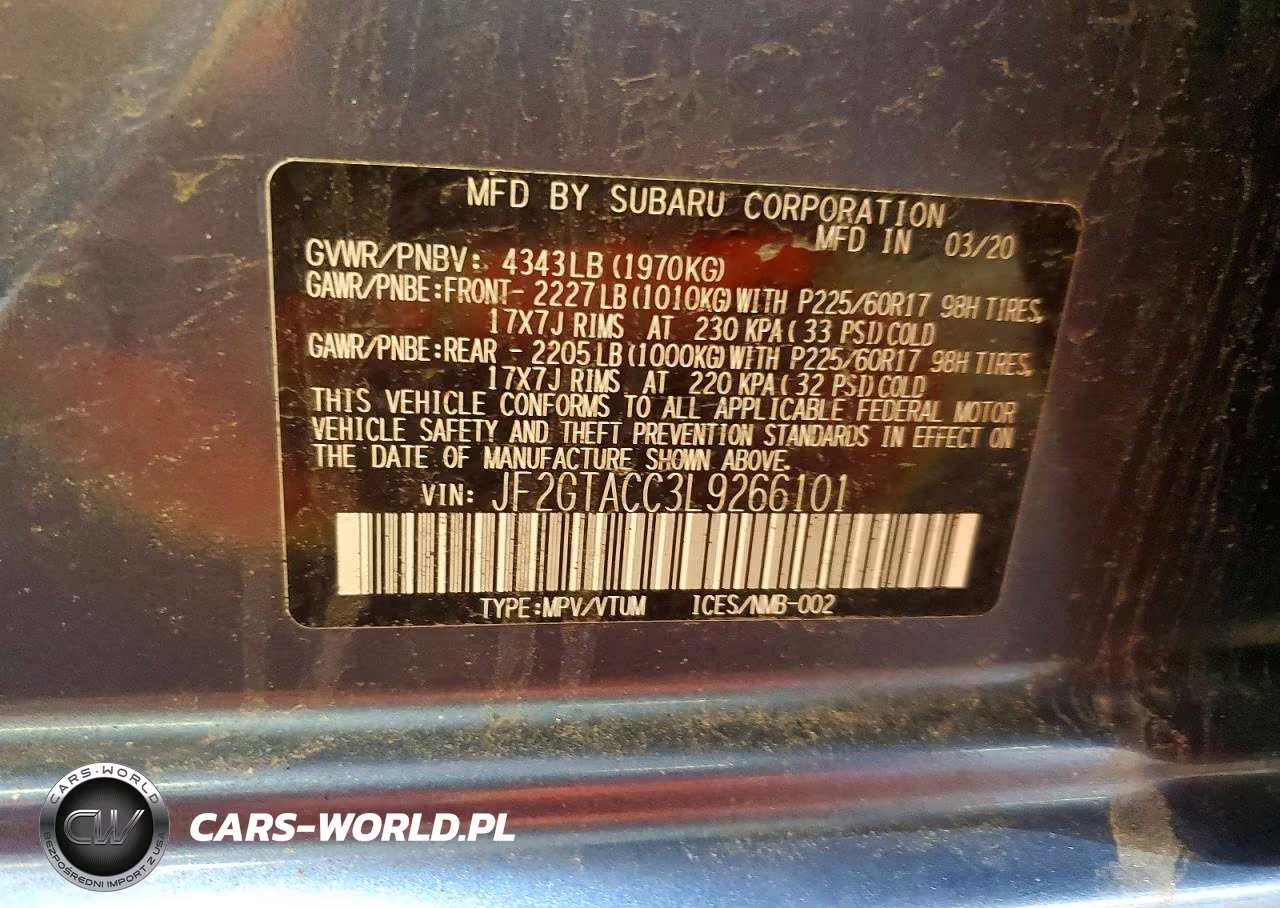 2020 Subaru Crosstrek Premium VIN:JF2GTACC3L9266101 - 13