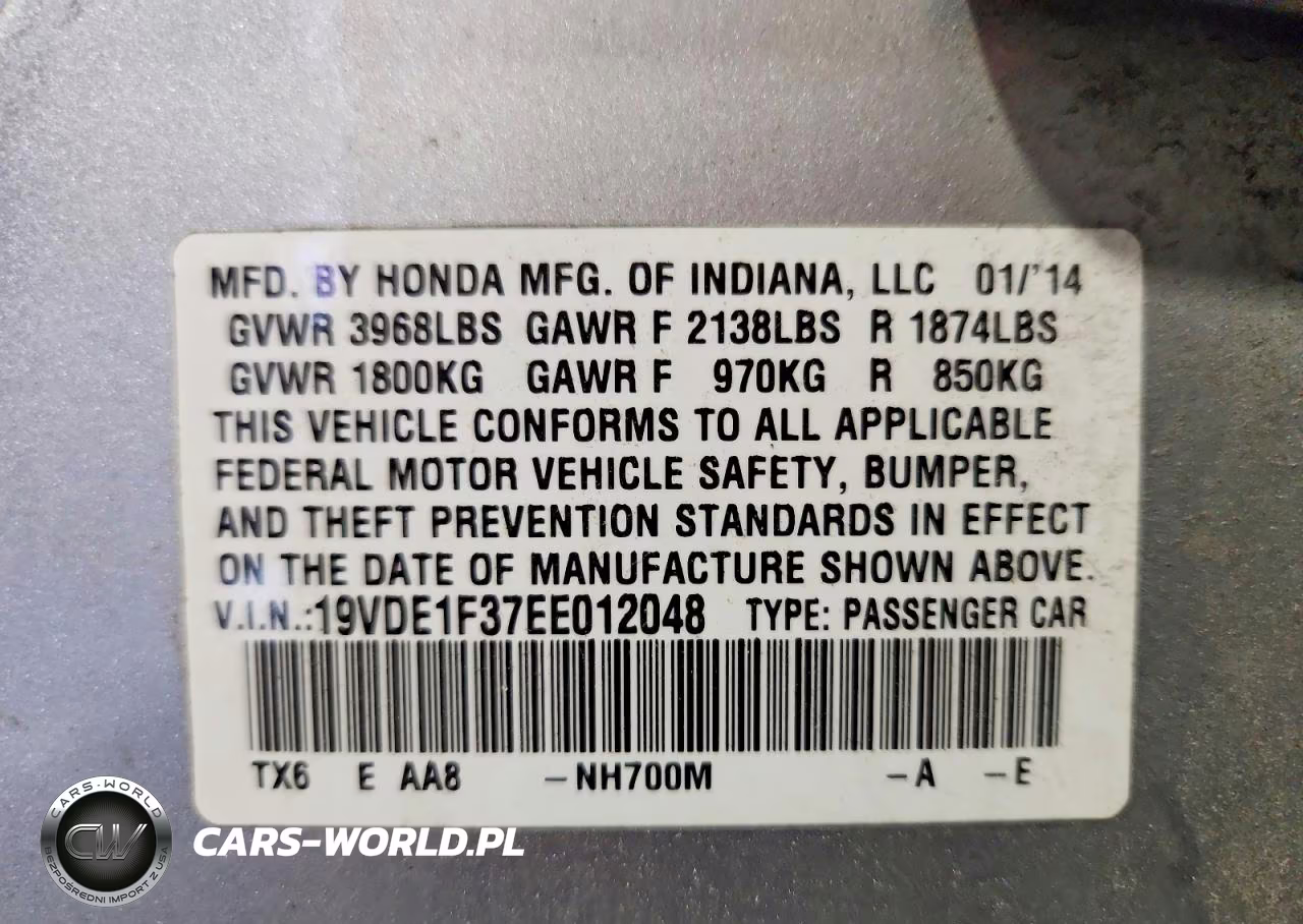 2014 Acura Ilx 20 VIN:19VDE1F37EE012048 - 13