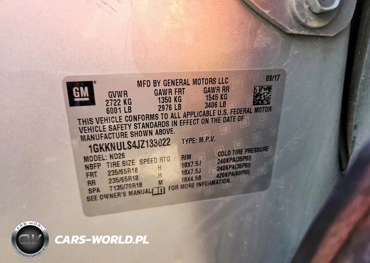 2018 GMC Acadia Slt-1 VIN:1GKKNULS4JZ133022 - 13
