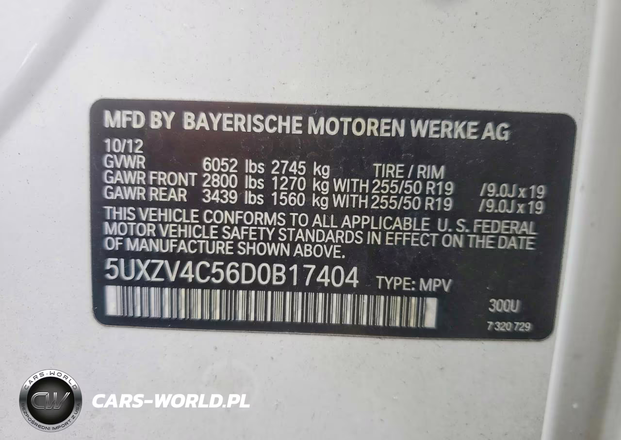 2013 BMW X5 xDrive35I VIN:5UXZV4C56D0B17404 - 13