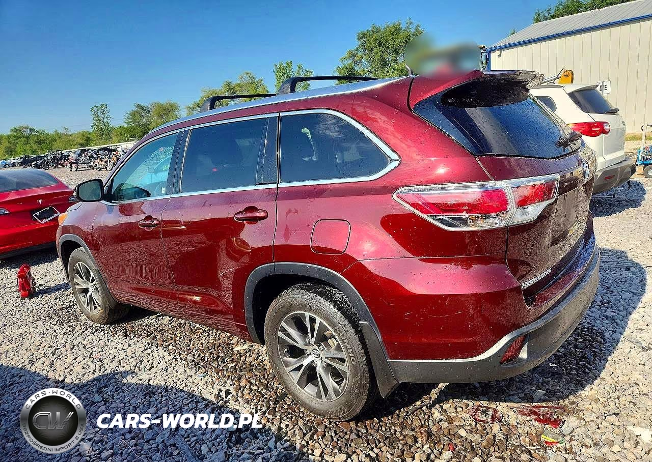 2016 Toyota Highlander Xle VIN:5TDJKRFH0GS331233 - 2