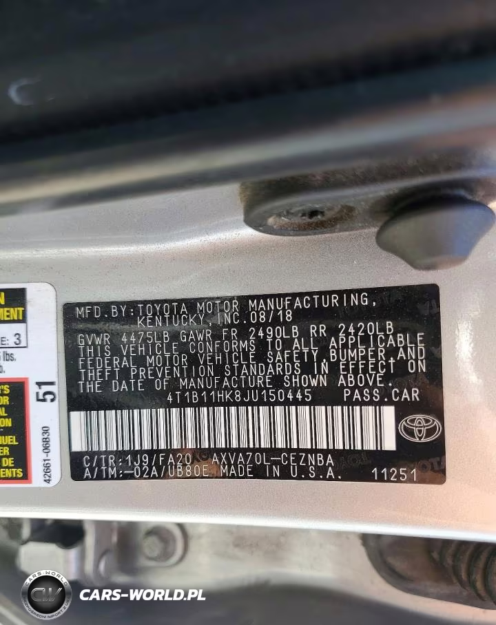 2018 Toyota Camry Le VIN:4T1B11HK8JU150445 - 12