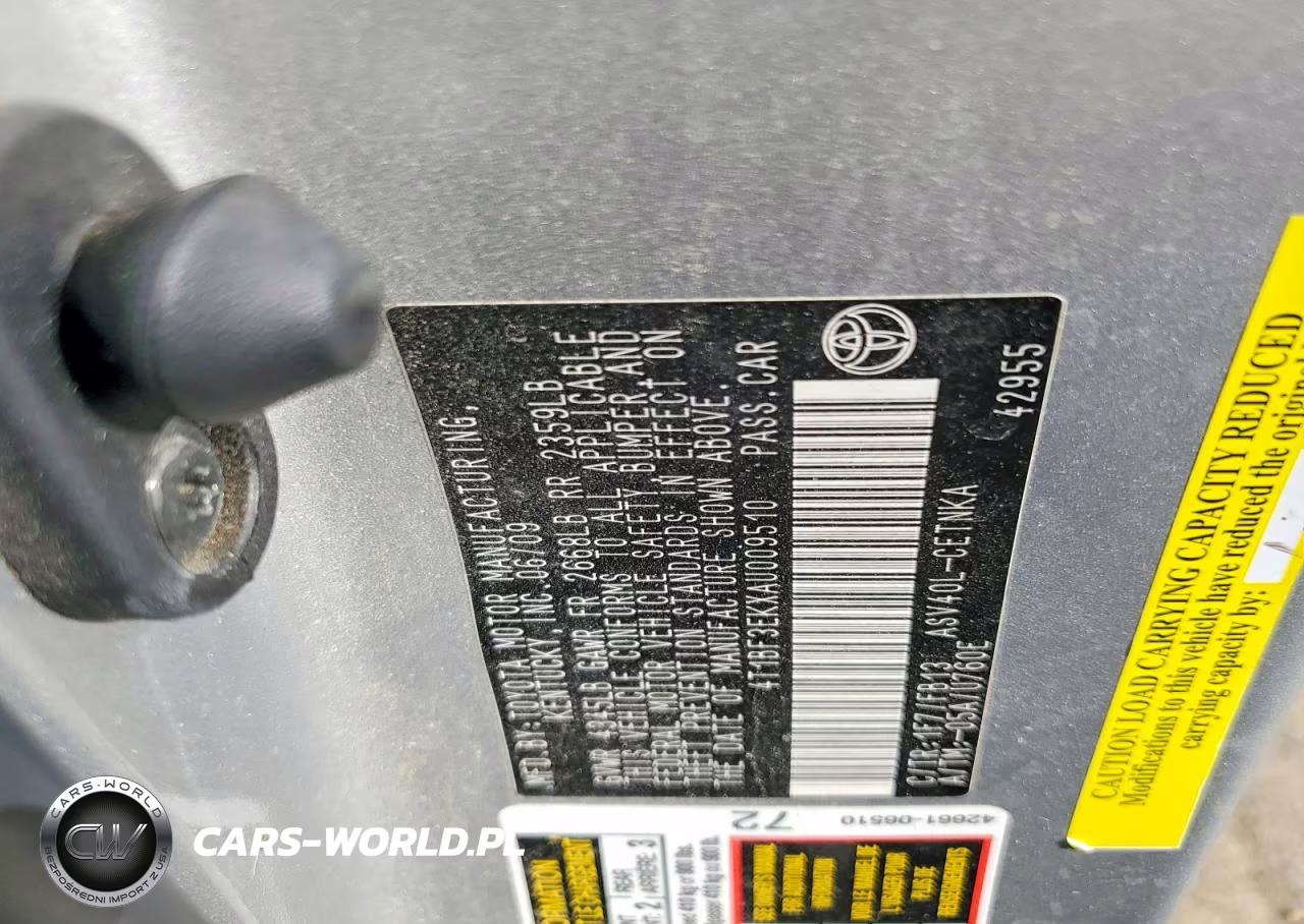 2010 Toyota Camry Le VIN:4T1BF3EKXAU009510 - 12