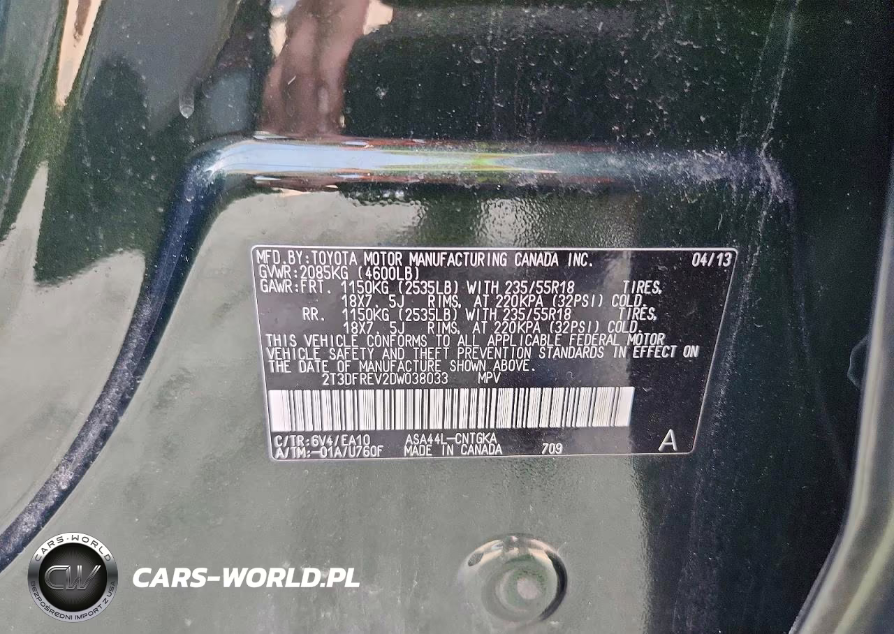 2013 Toyota Rav4 Limited VIN:2T3DFREV2DW038033 - 13