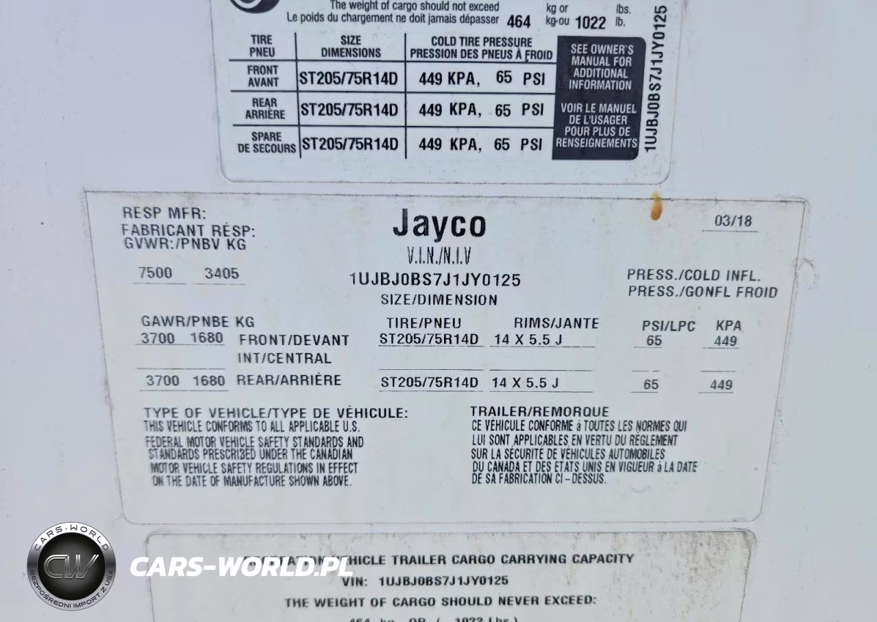 2018 Jayco Jay Feather Camper VIN:1UJBJ0BS7J1JY0125 - 10