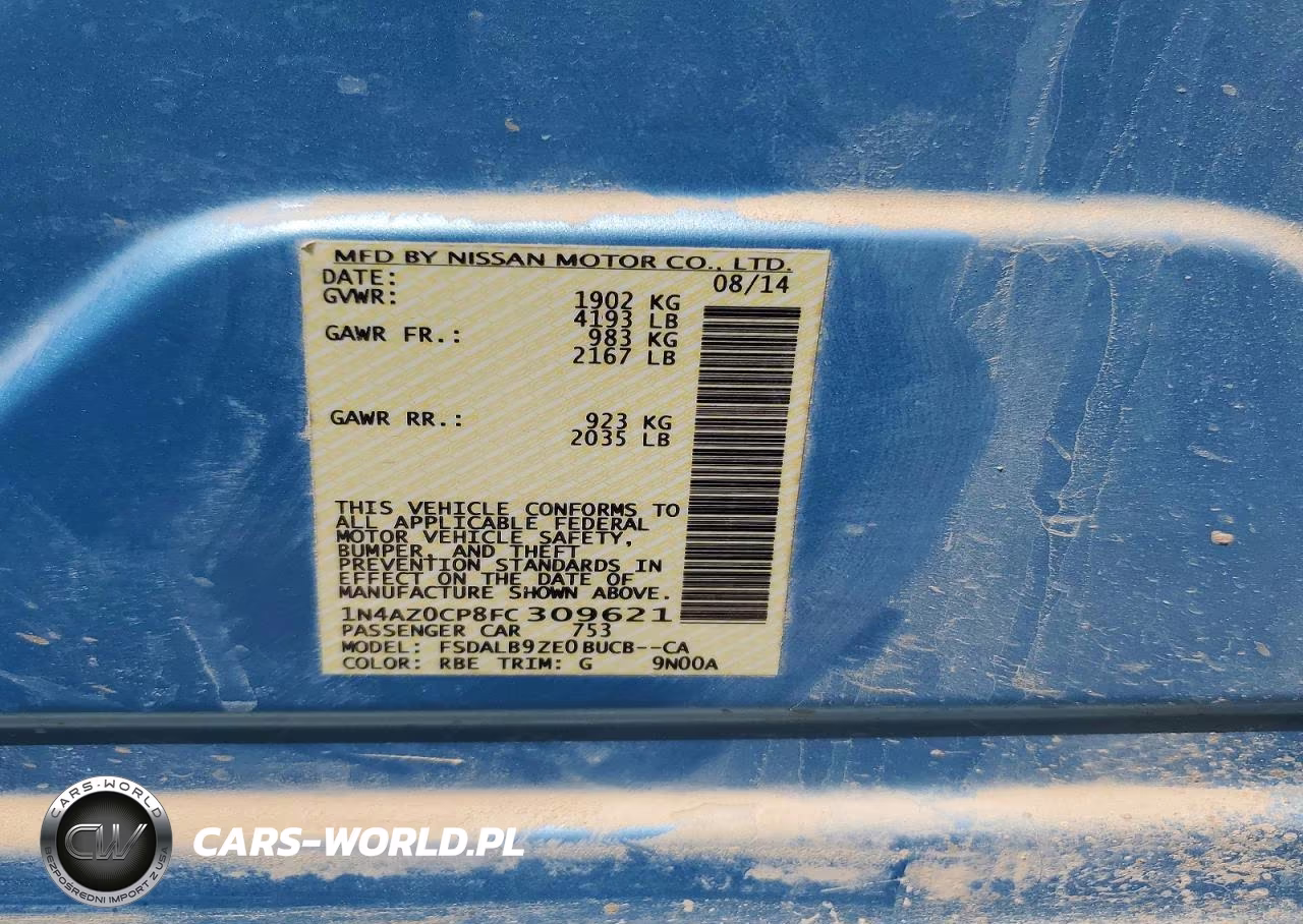 2015 Nissan Leaf S VIN:1N4AZ0CP8FC309621 - 12