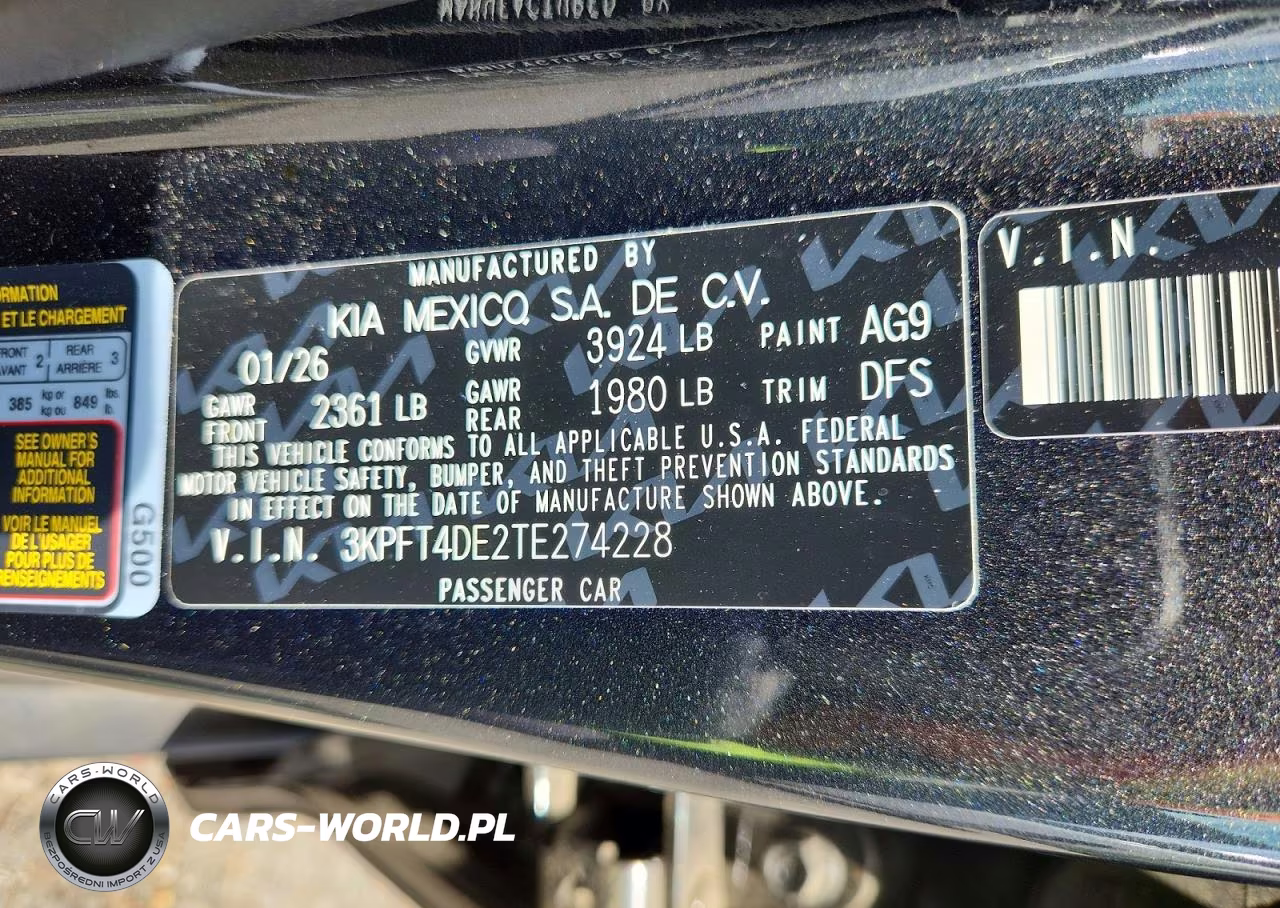 2026 Kia K4 Lxs VIN:3KPFT4DE2TE274228 - 12
