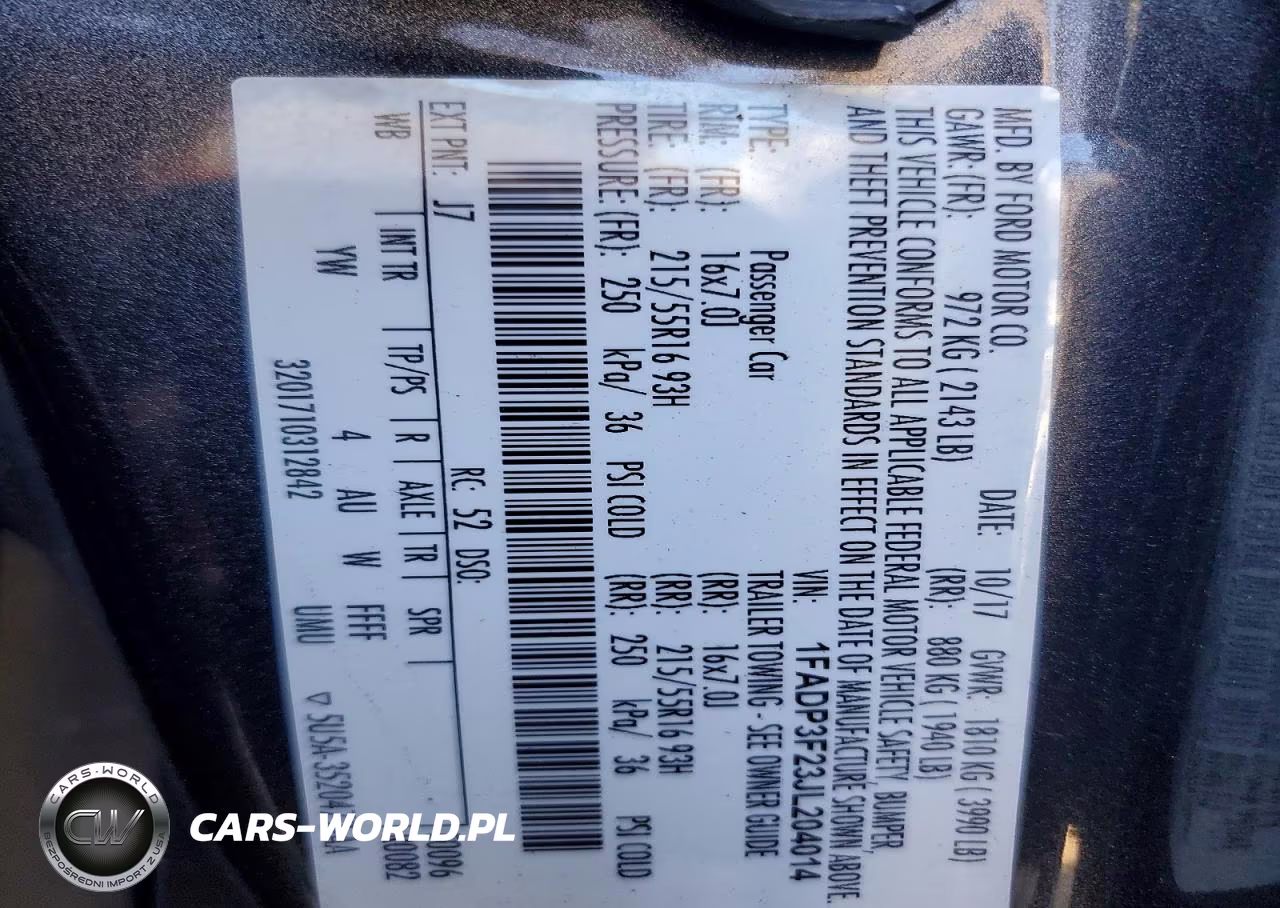 2018 Ford Focus Se VIN:1FADP3F23JL204014 - 12