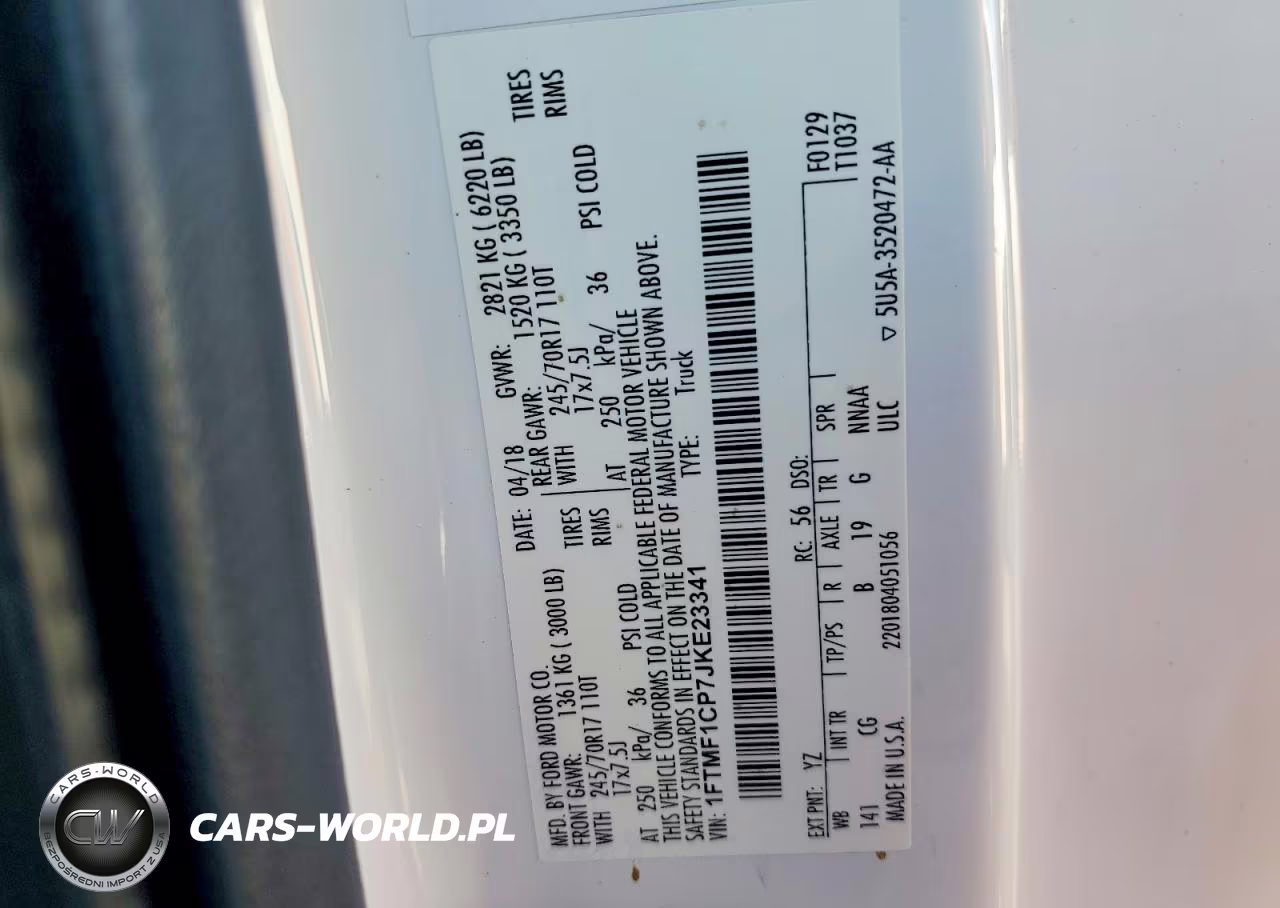 2018 Ford F150 VIN:1FTMF1CP7JKE23341 - 12