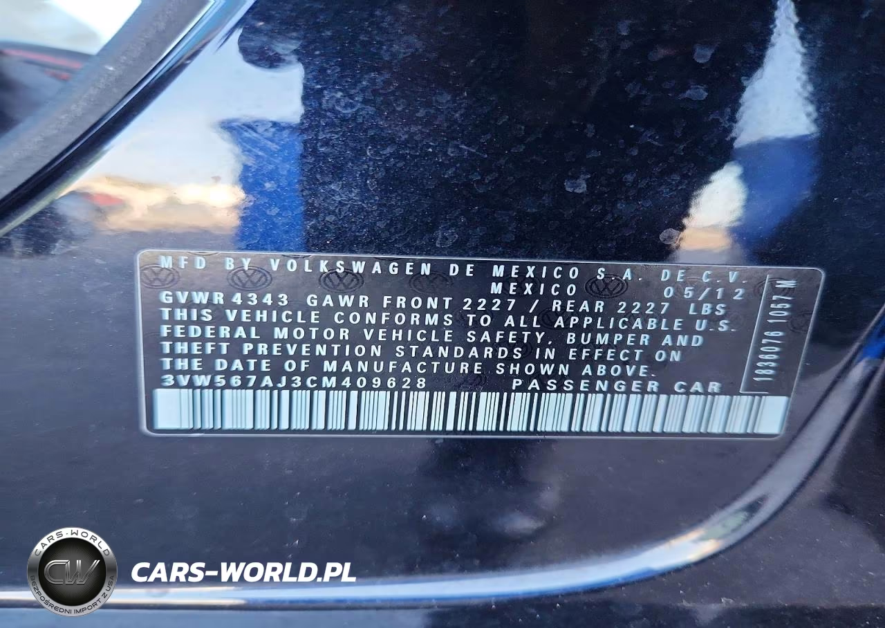 2012 Volkswagen Jetta Gli VIN:3VW567AJ3CM409628 - 12