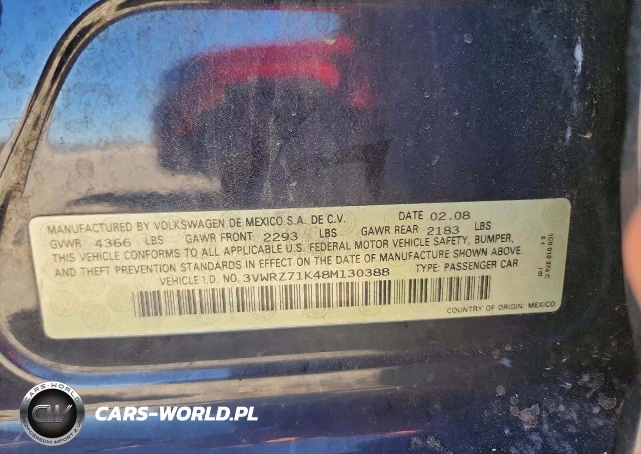 2008 Volkswagen Jetta Se VIN:3VWRZ71K48M130388 - 12