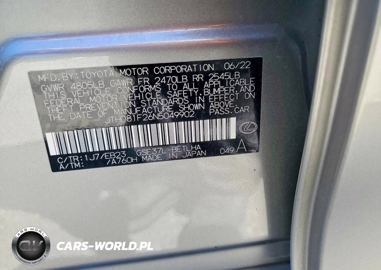 2022 Lexus Is 300 VIN:JTHD81F26N5049902 - 13