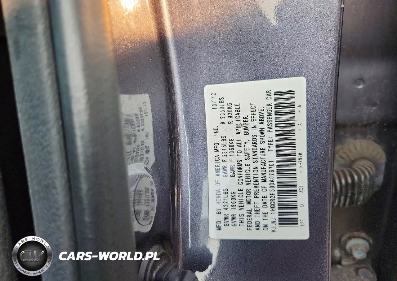 2013 Honda Accord Sport VIN:1HGCR2F50DA026701 - 13