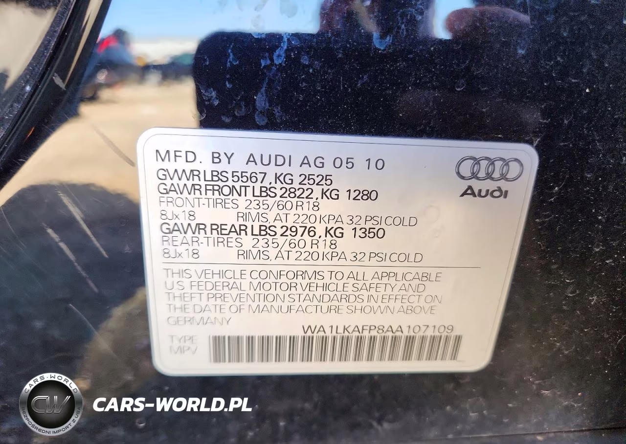 2010 Audi Q5 Premium Plus VIN:WA1LKAFP8AA107109 - 12