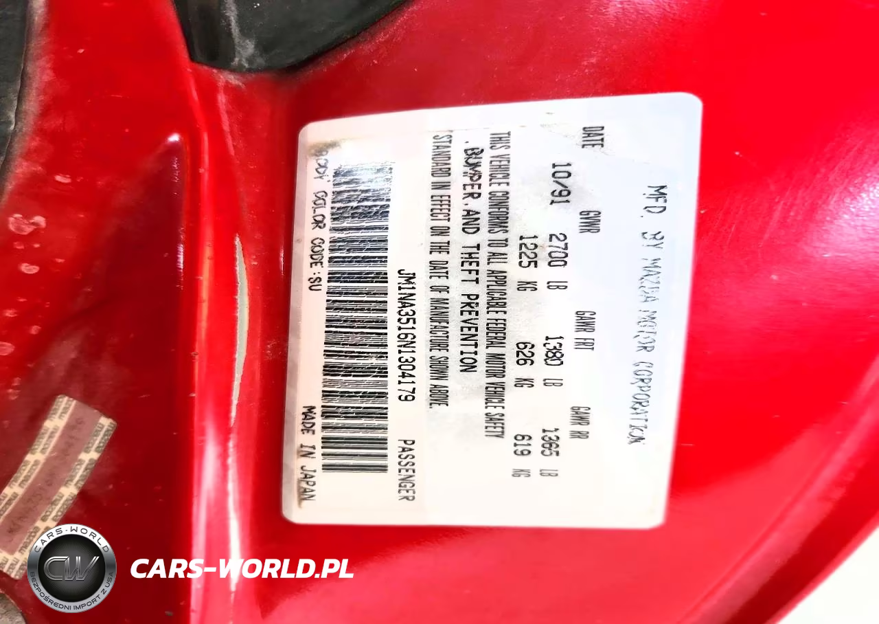 1992 Mazda Mx-5 Miata VIN:JM1NA3516N1304179 - 12