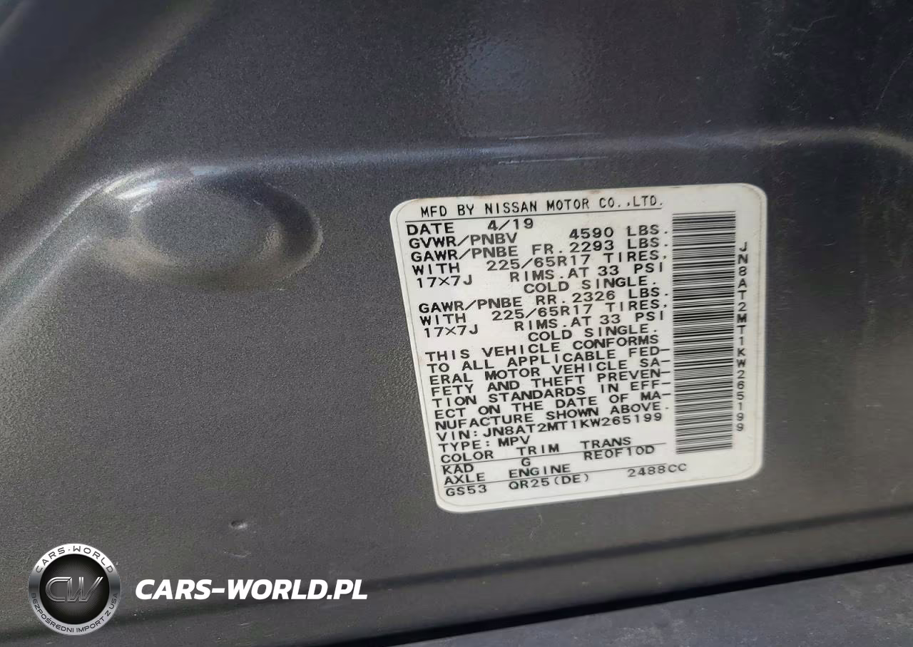 2019 Nissan Rogue S VIN:JN8AT2MT1KW265199 - 12